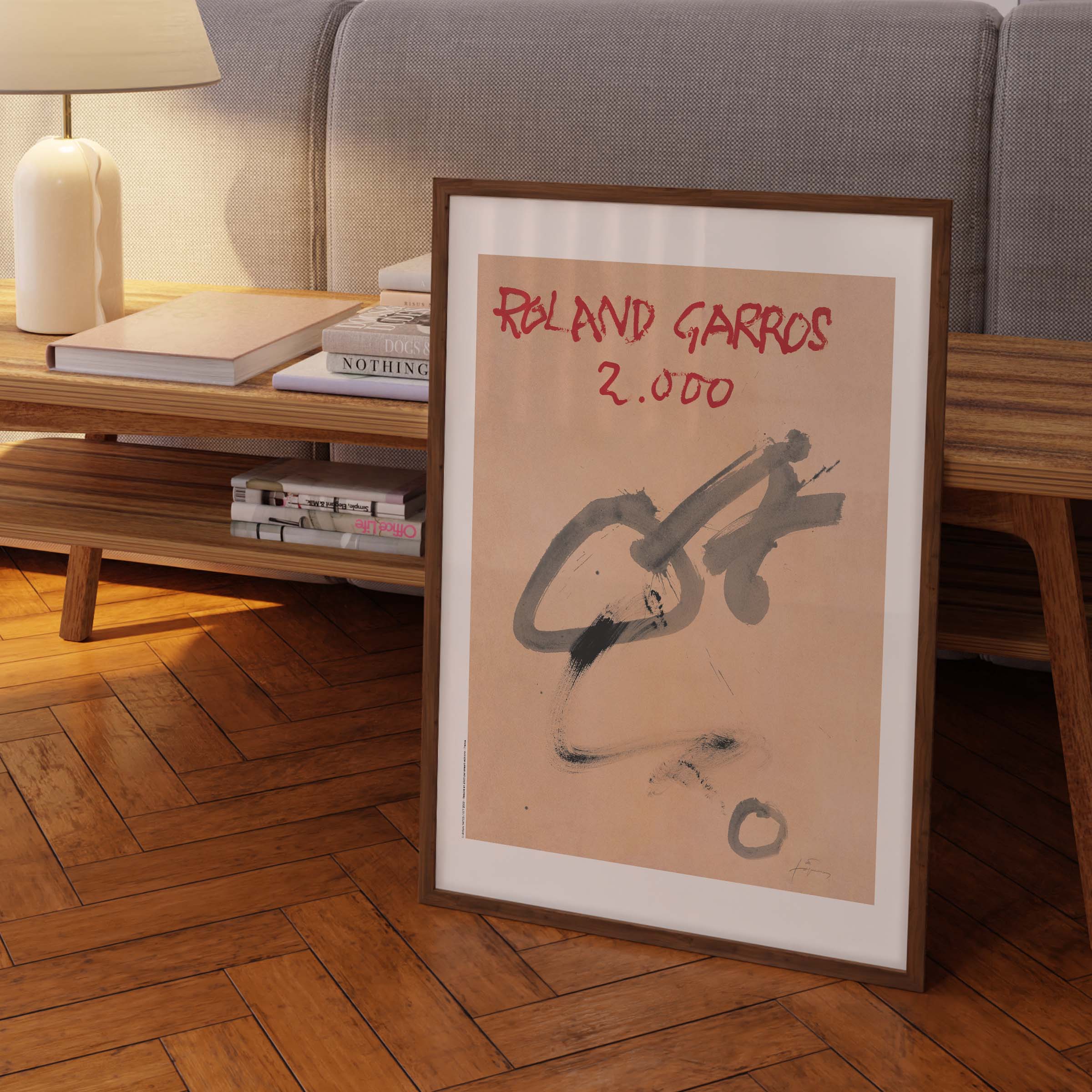 Affiche Roland-Garros 2000 par Antoni TAPIES