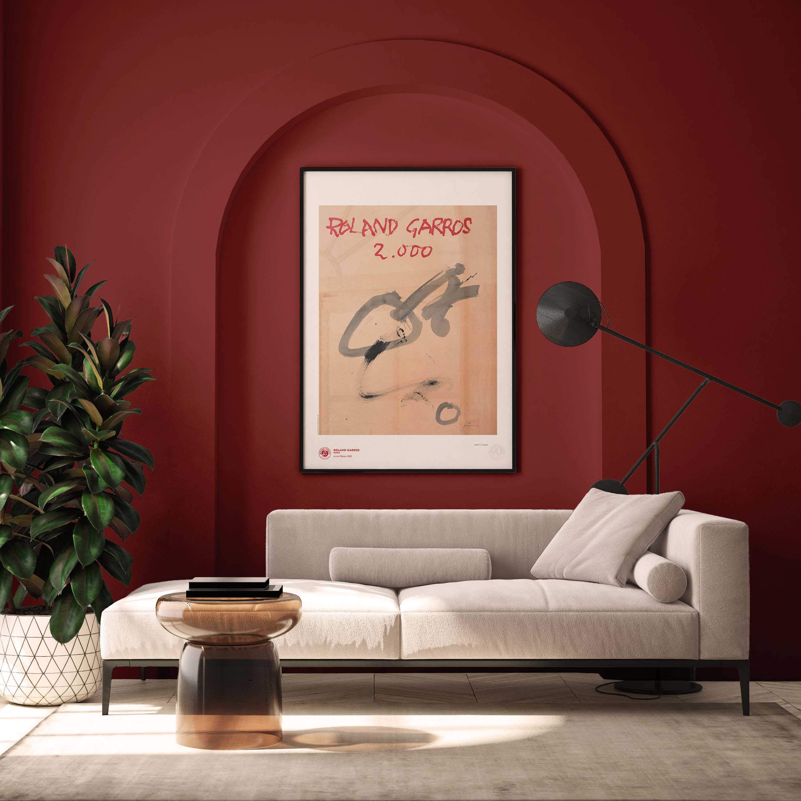 ÉDITION LIMITÉE PREMIUM - Affiche Roland-Garros 2000 par Antoni TAPIES