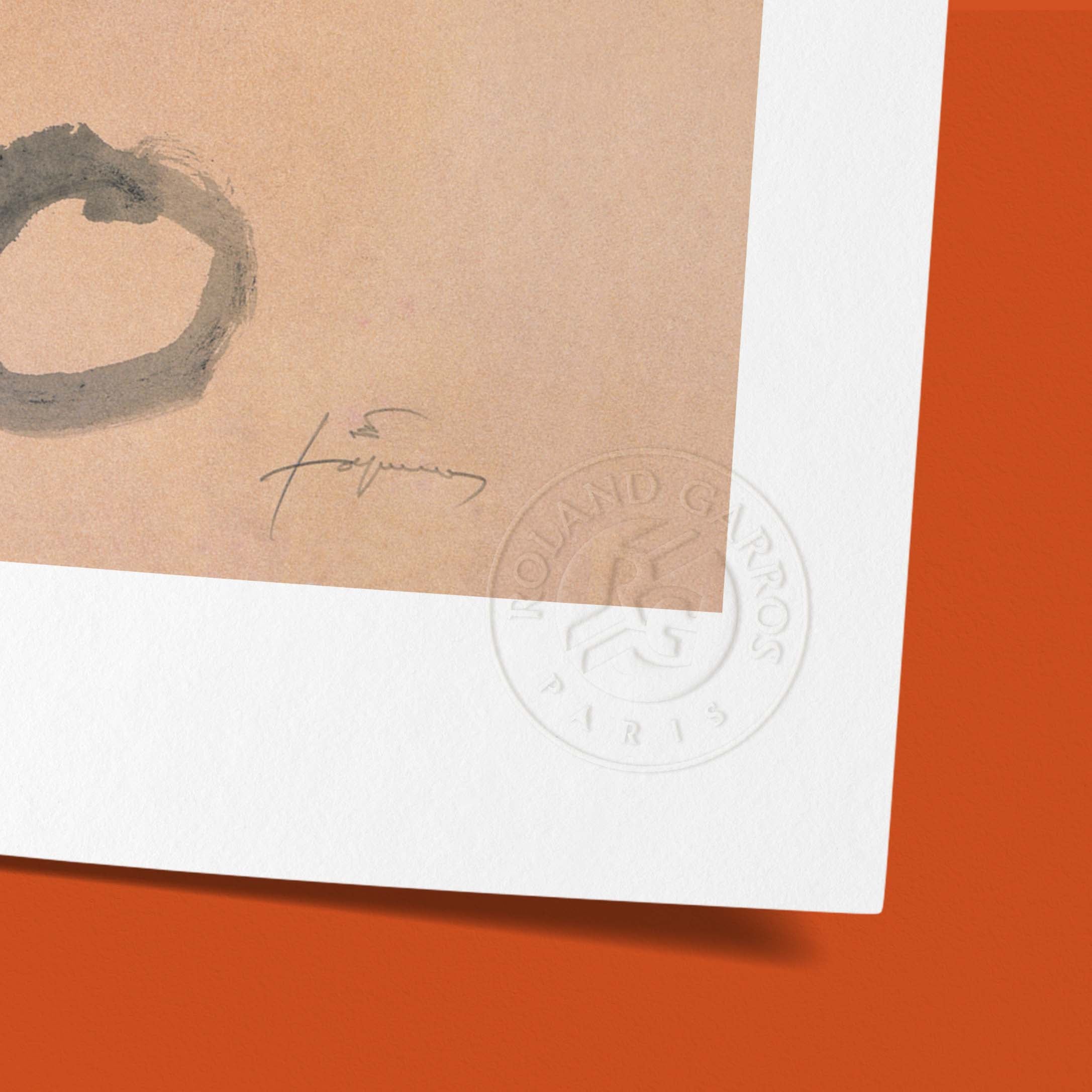 Affiche Roland-Garros 2000 par Antoni TAPIES