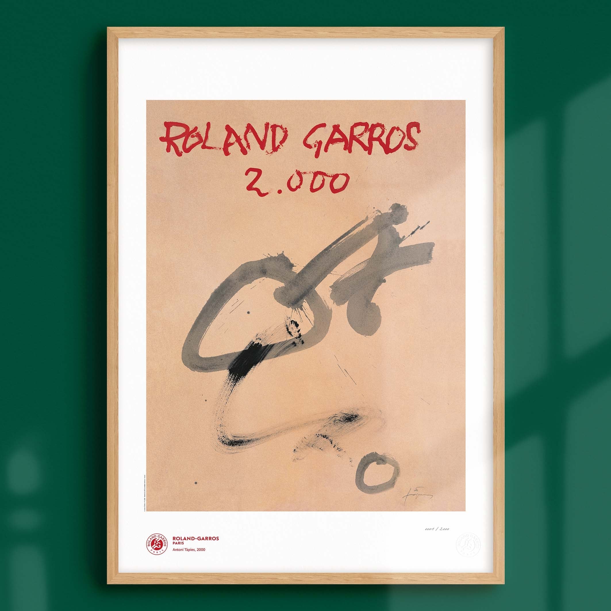 ÉDITION LIMITÉE PREMIUM - Affiche Roland-Garros 2000 par Antoni TAPIES