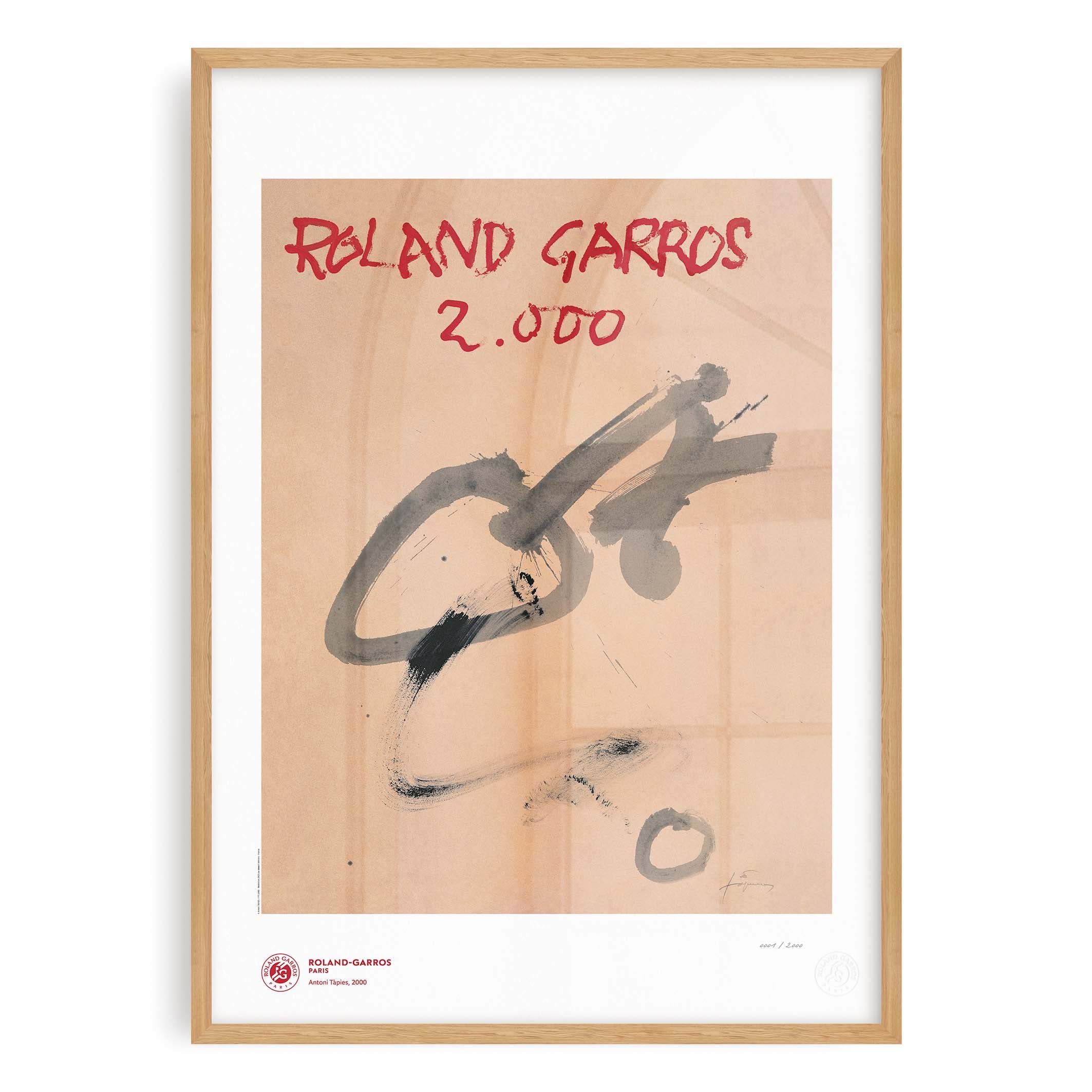 ÉDITION LIMITÉE PREMIUM - Affiche Roland-Garros 2000 par Antoni TAPIES