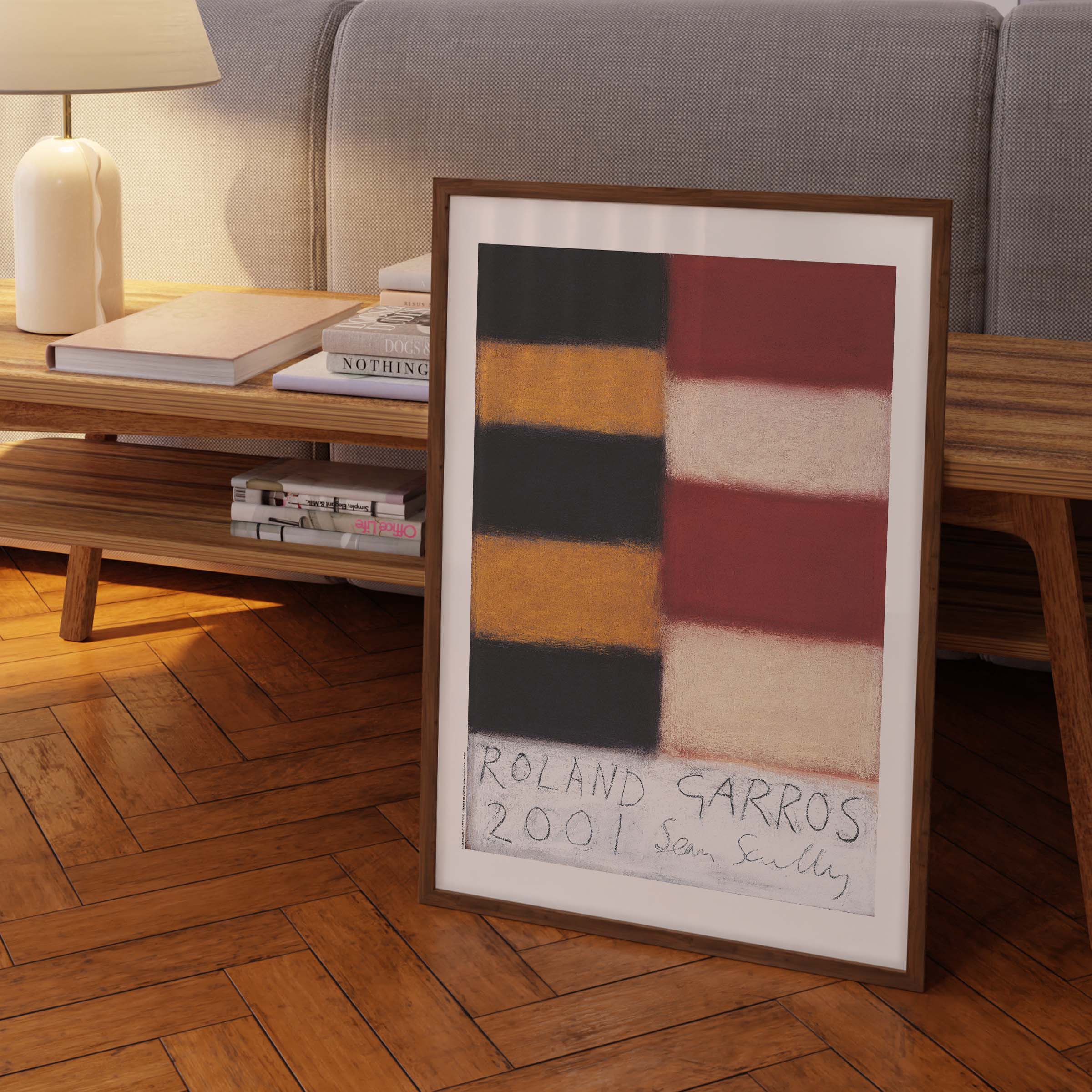 Affiche "Les Imparfaits" Roland-Garros 2001 par Sean SCULLY