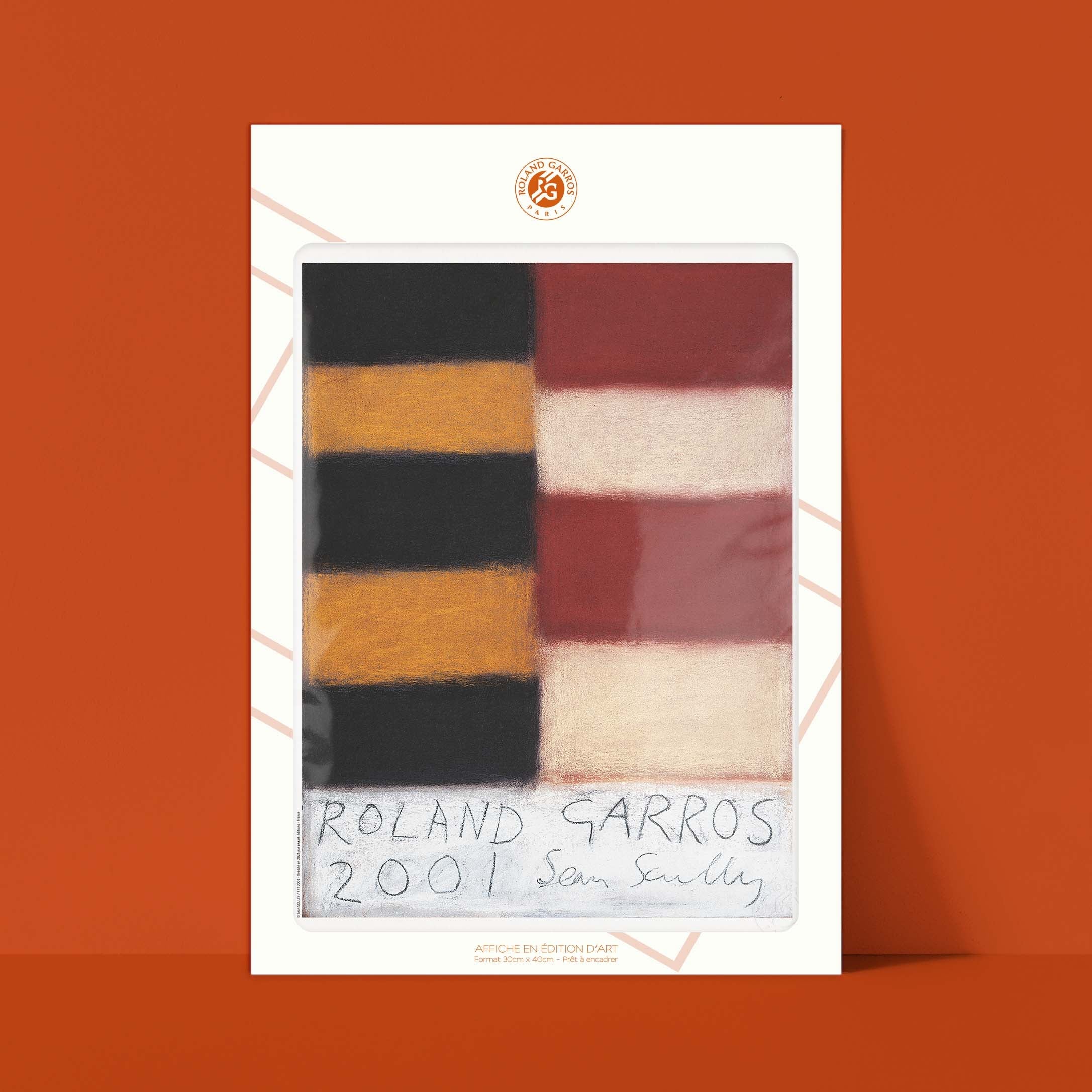 Affiche "Les Imparfaits" Roland-Garros 2001 par Sean SCULLY