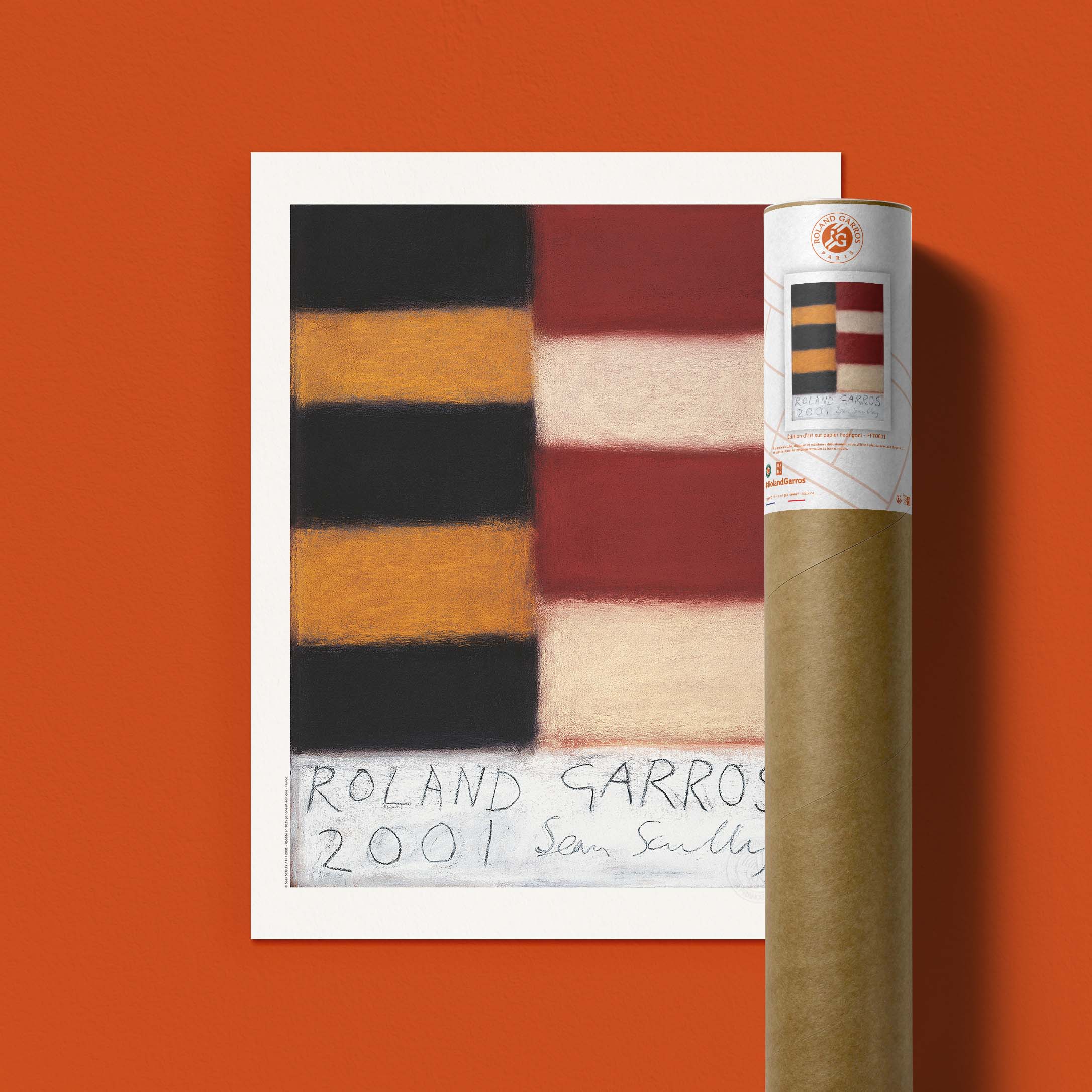 Affiche Roland-Garros 2001 par Sean SCULLY