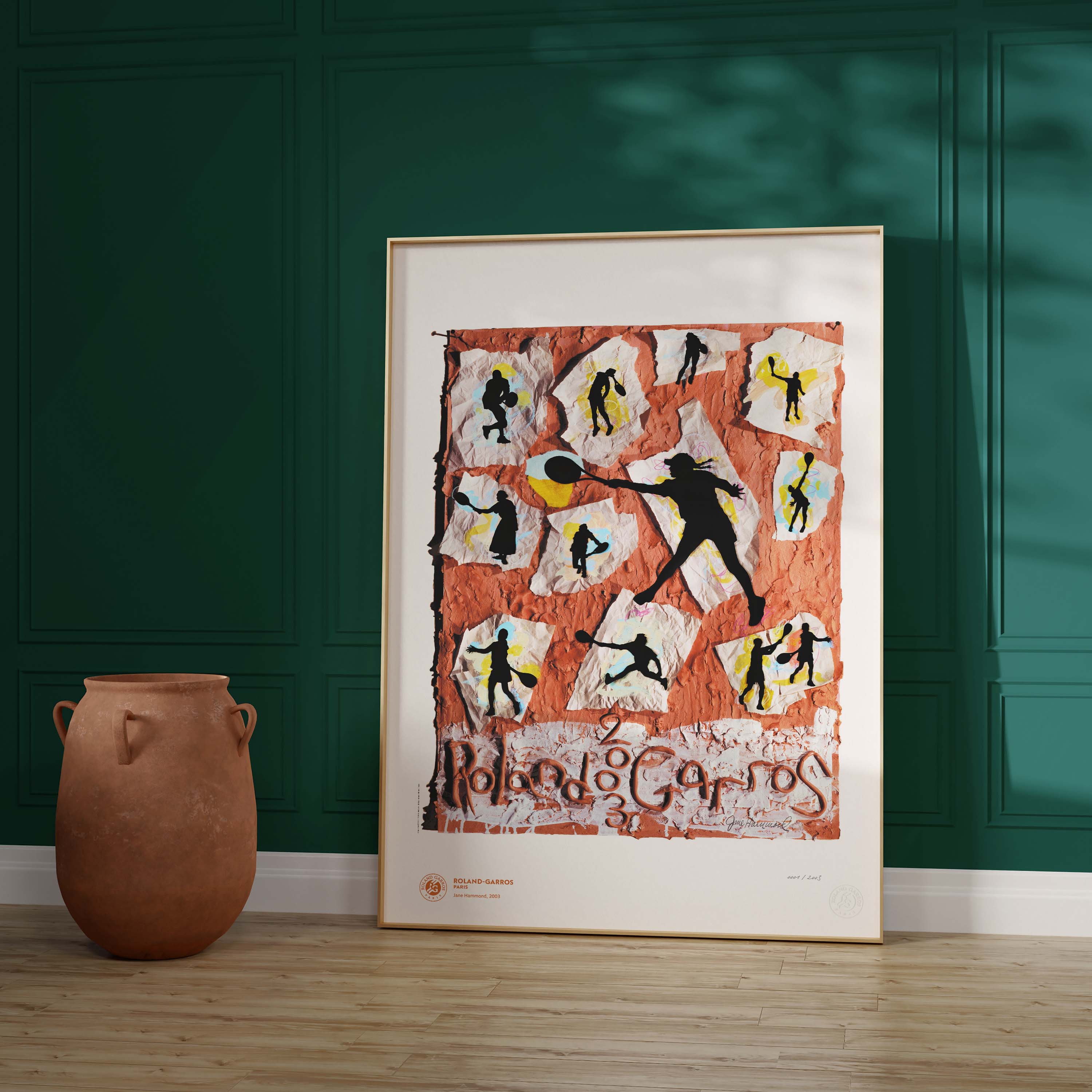 ÉDITION LIMITÉE PREMIUM - Affiche Roland-Garros 2003 par Jane HAMMOND