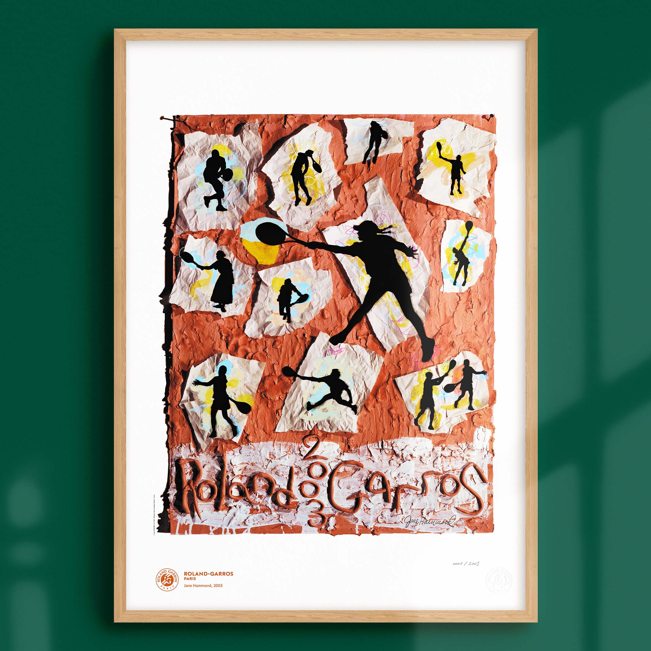 ÉDITION LIMITÉE PREMIUM - Affiche Roland-Garros 2003 par Jane HAMMOND