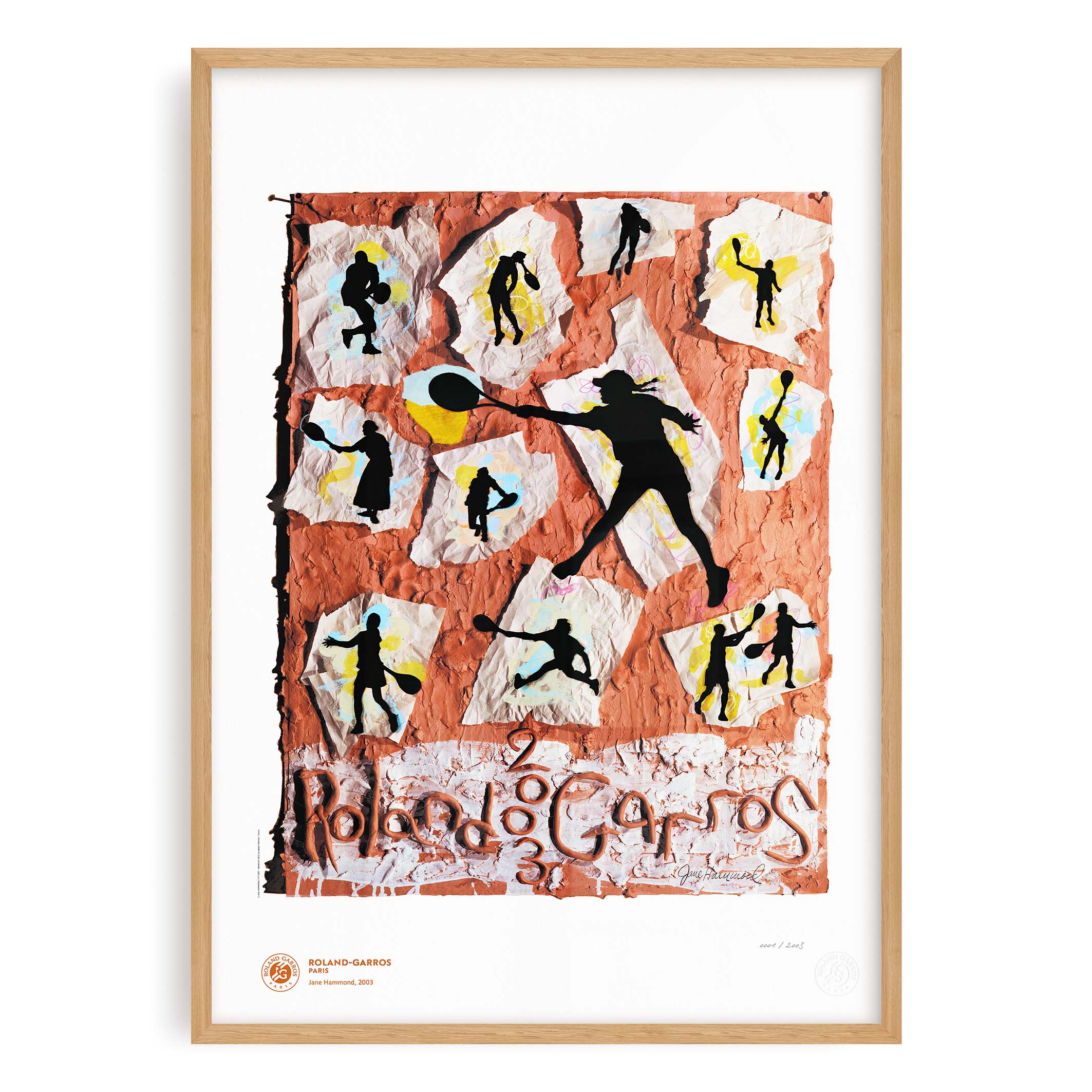 ÉDITION LIMITÉE PREMIUM - Affiche Roland-Garros 2003 par Jane HAMMOND