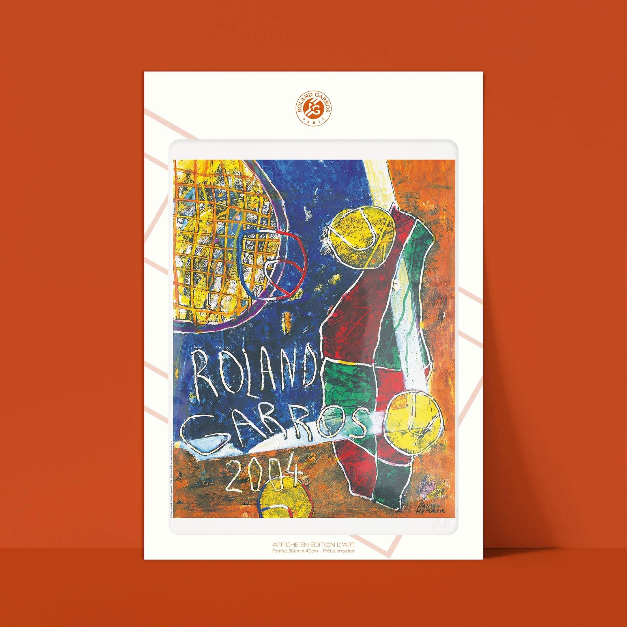 Affiche Roland-Garros 2004 par Daniel HUMAIR