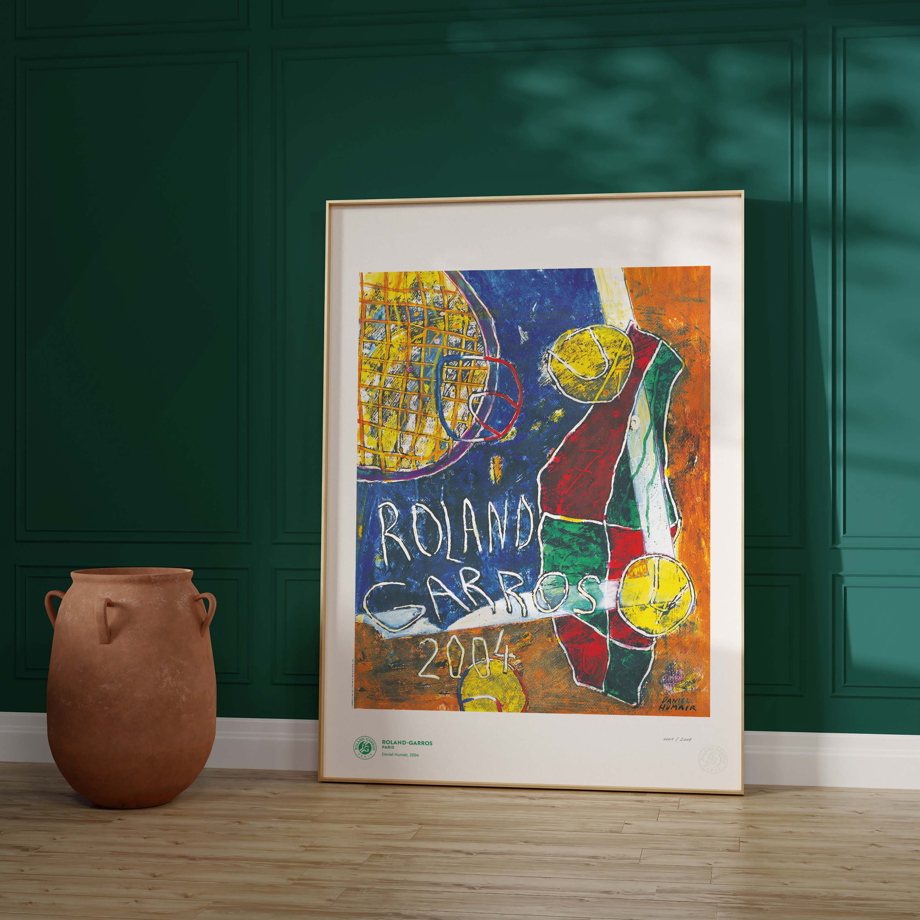 ÉDITION LIMITÉE PREMIUM - Affiche Roland-Garros 2004 par Daniel HUMAIR