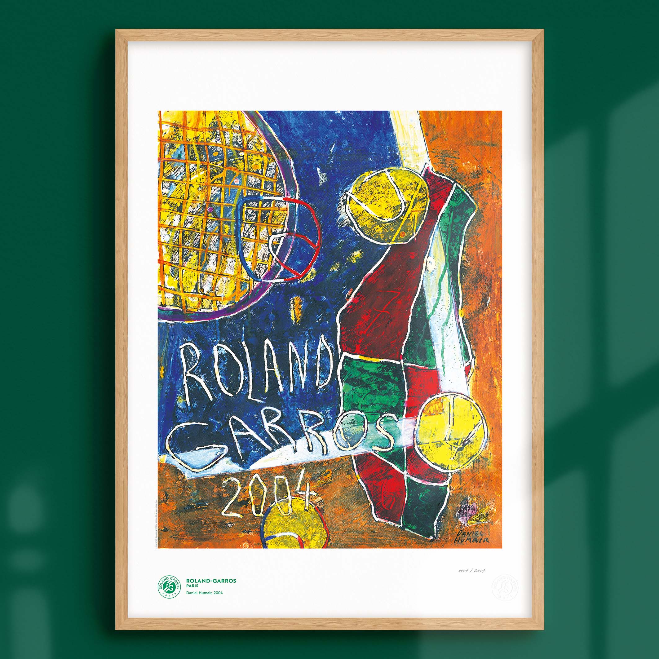 ÉDITION LIMITÉE PREMIUM - Affiche Roland-Garros 2004 par Daniel HUMAIR