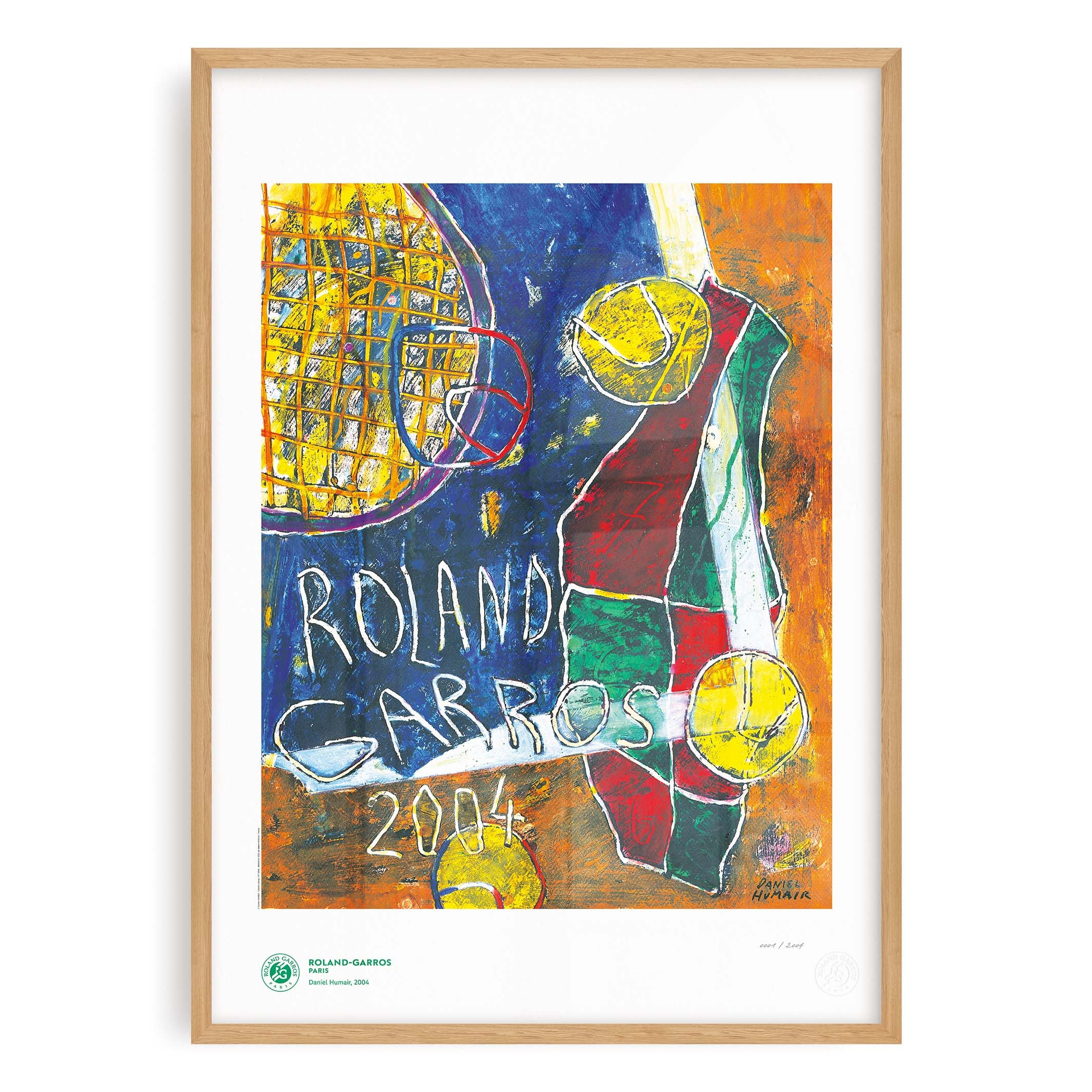 ÉDITION LIMITÉE PREMIUM - Affiche Roland-Garros 2004 par Daniel HUMAIR