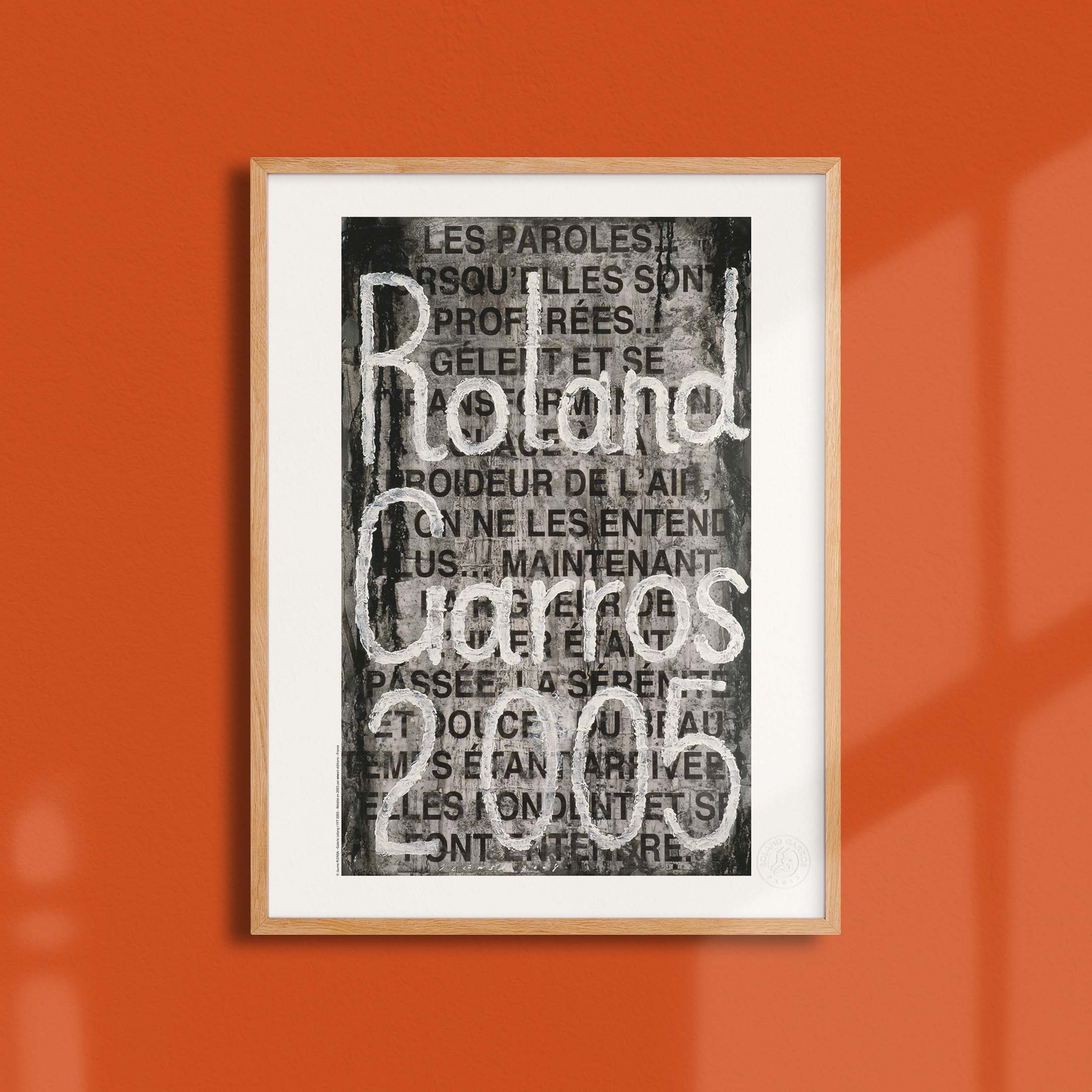 Affiche Roland-Garros 2005 par Jaume PLENSA