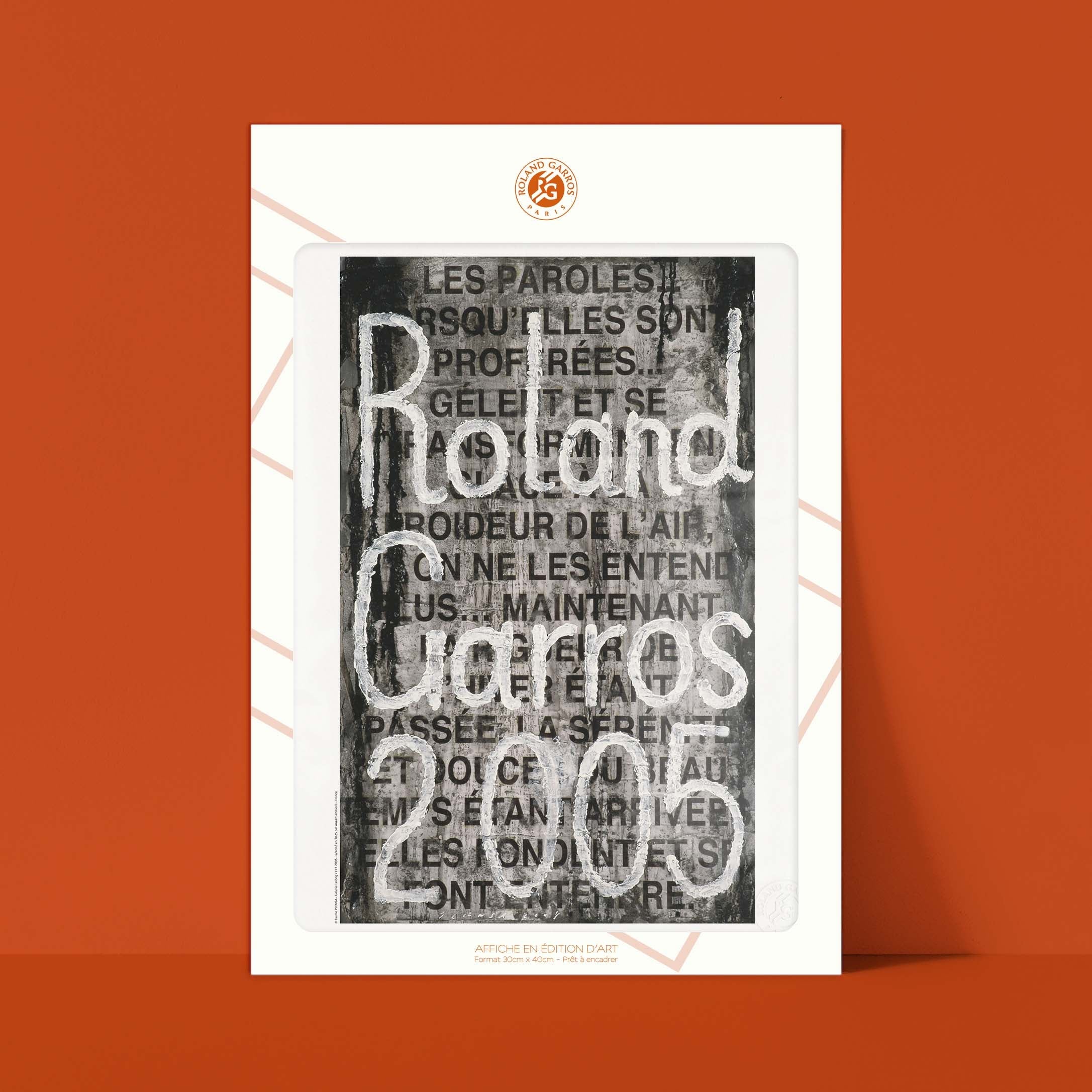 Affiche Roland-Garros 2005 par Jaume PLENSA