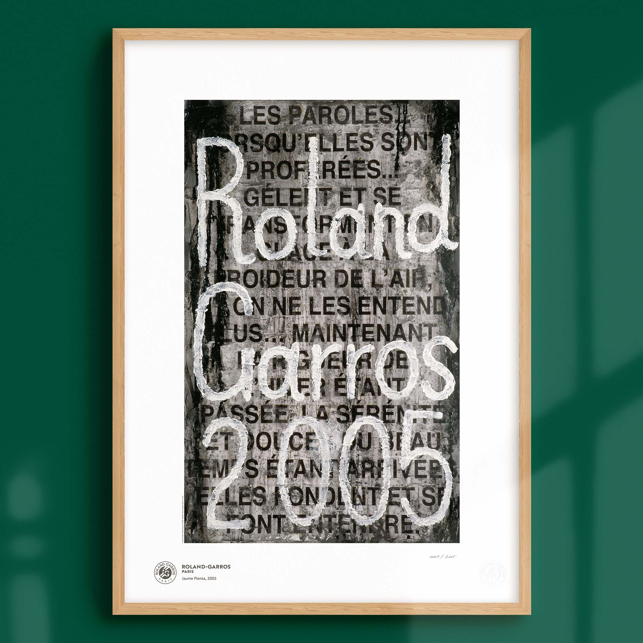 ÉDITION LIMITÉE PREMIUM - Affiche Roland-Garros 2005 par Jaume PLENSA