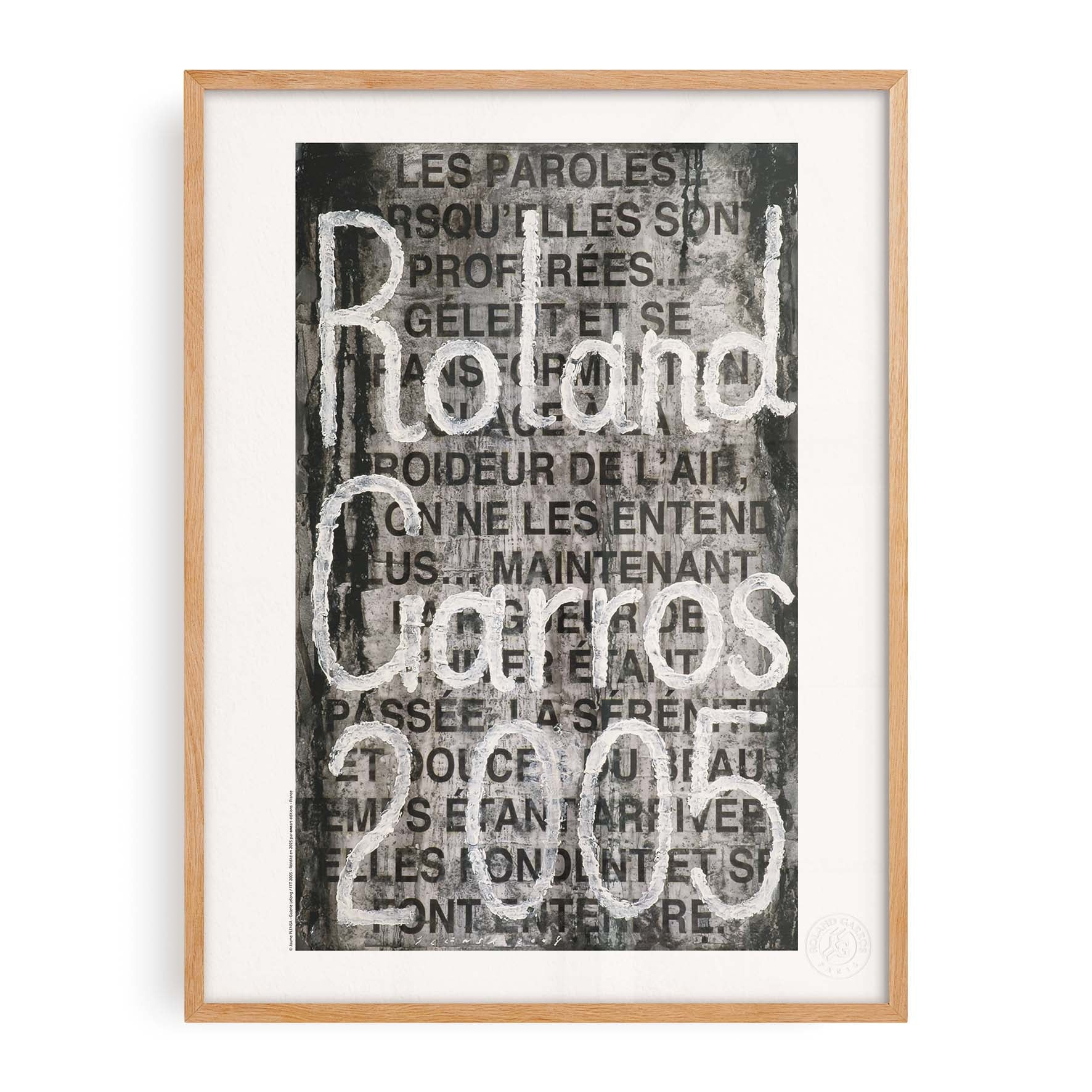 Affiche Roland-Garros 2005 par Jaume PLENSA