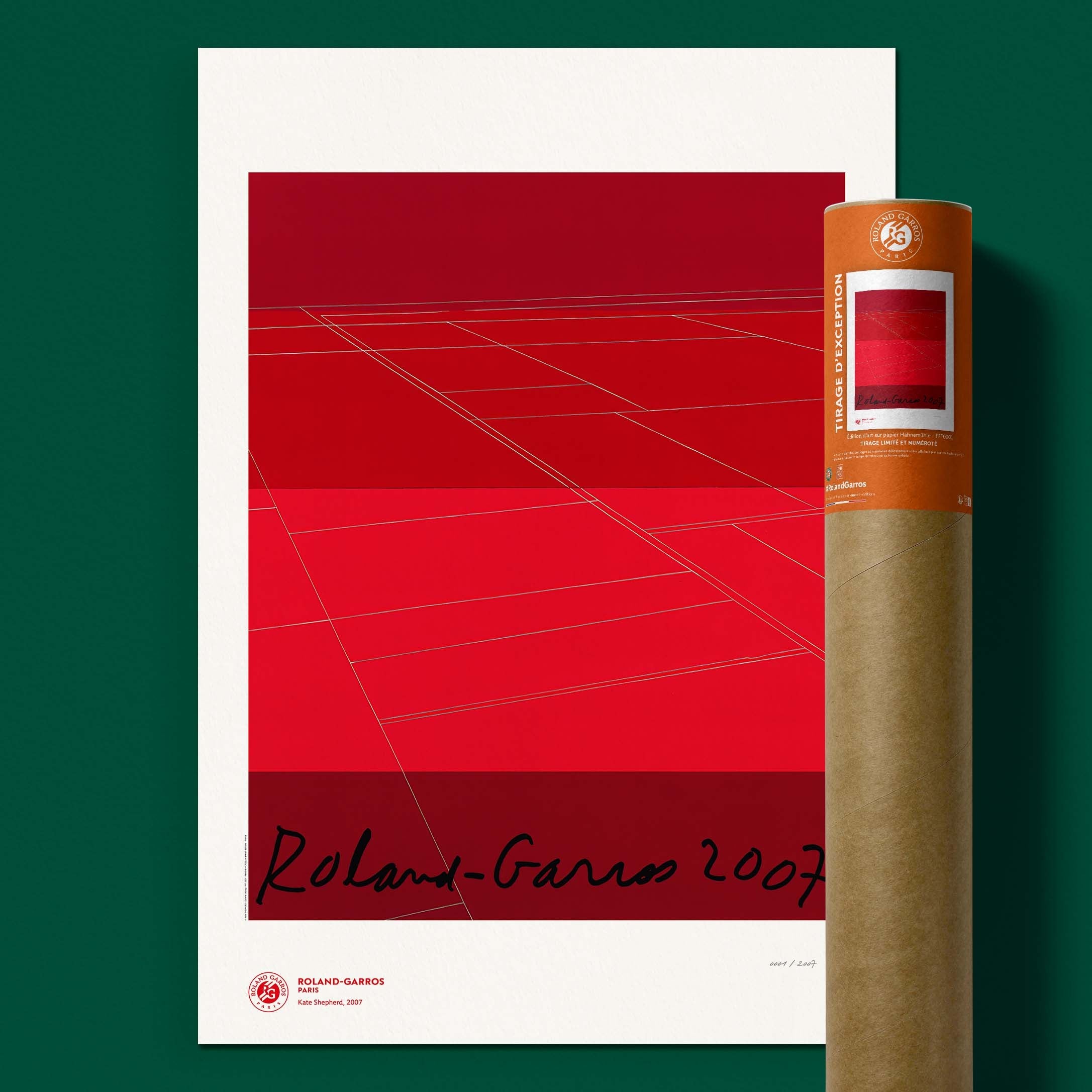 ÉDITION LIMITÉE PREMIUM - Affiche Roland-Garros 2007 par Kate SHEPHERD