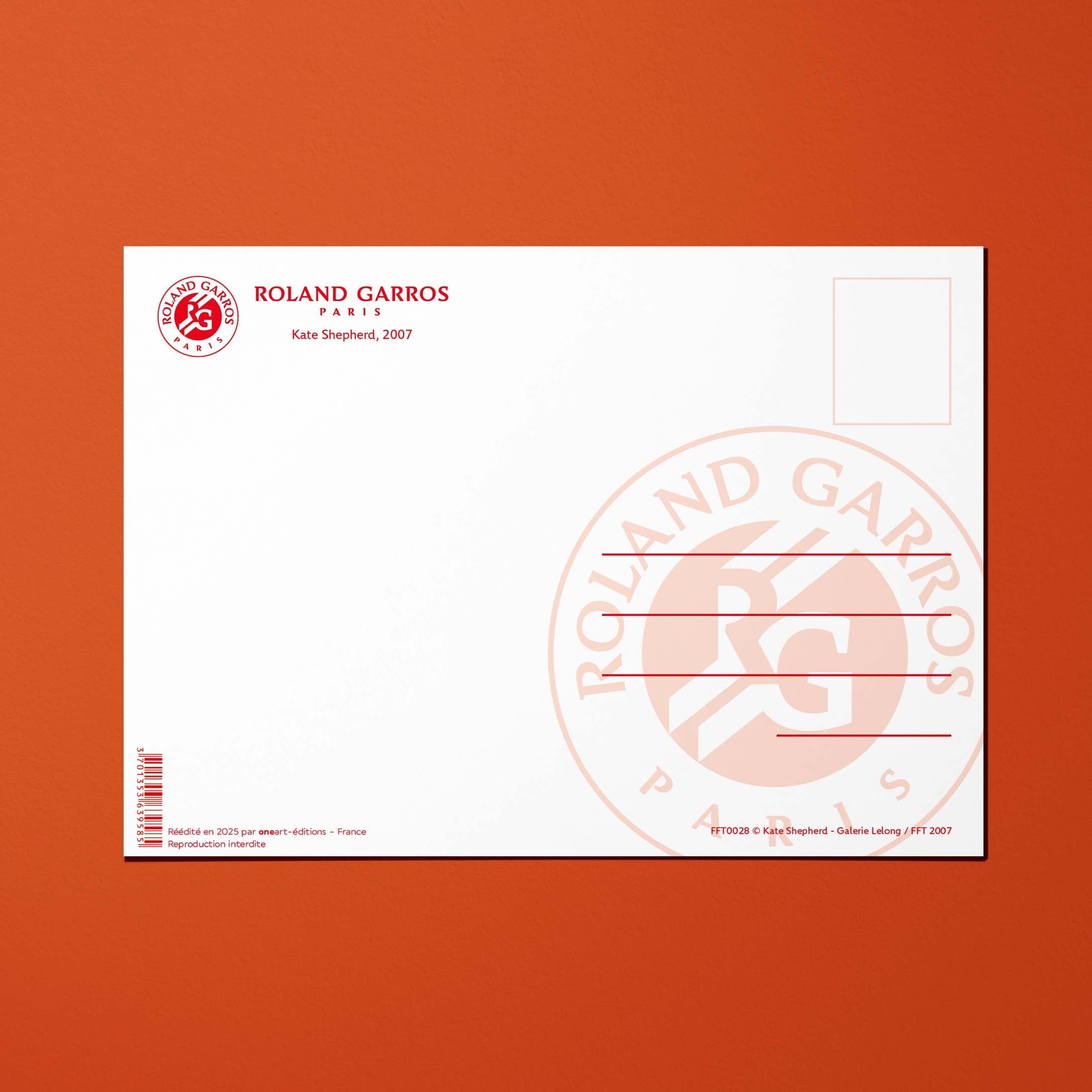 Carte postale Roland-Garros 2007 par Kate SHEPHERD