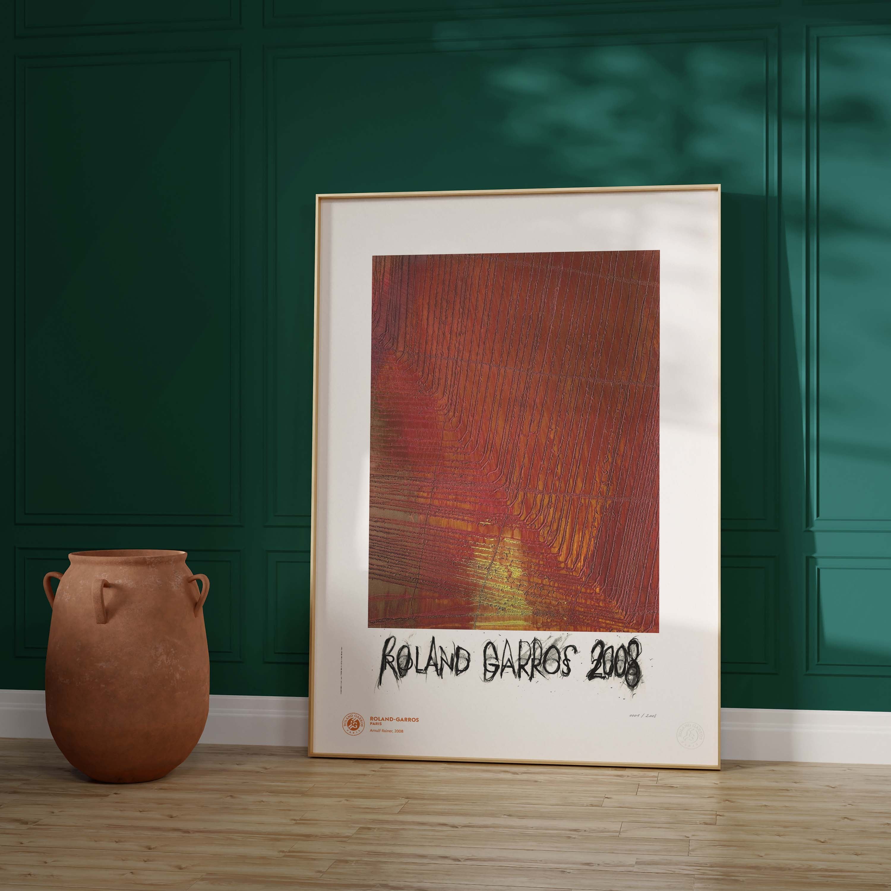 ÉDITION LIMITÉE PREMIUM - Affiche Roland-Garros 2008 par Arnulf RAINER