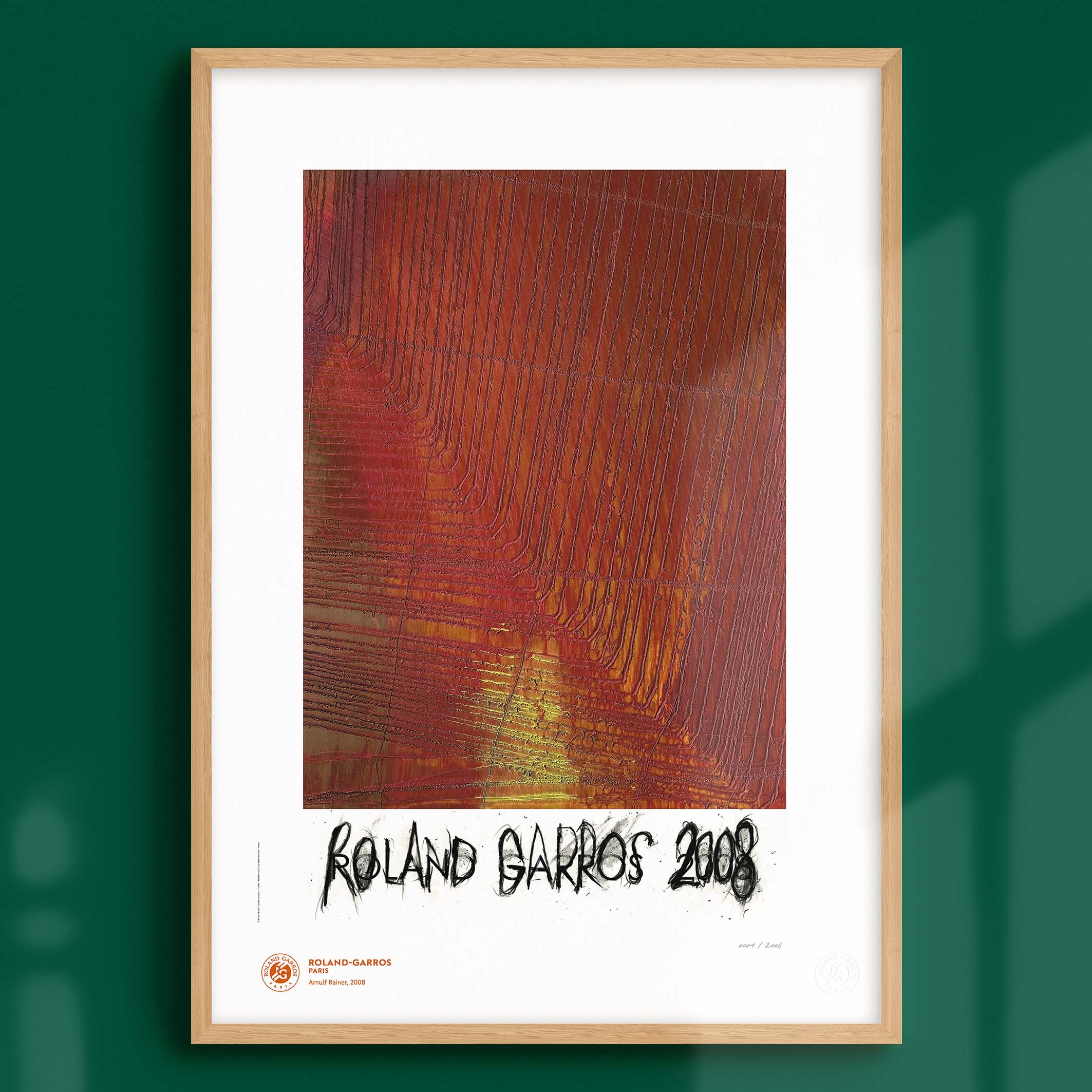 ÉDITION LIMITÉE PREMIUM - Affiche Roland-Garros 2008 par Arnulf RAINER