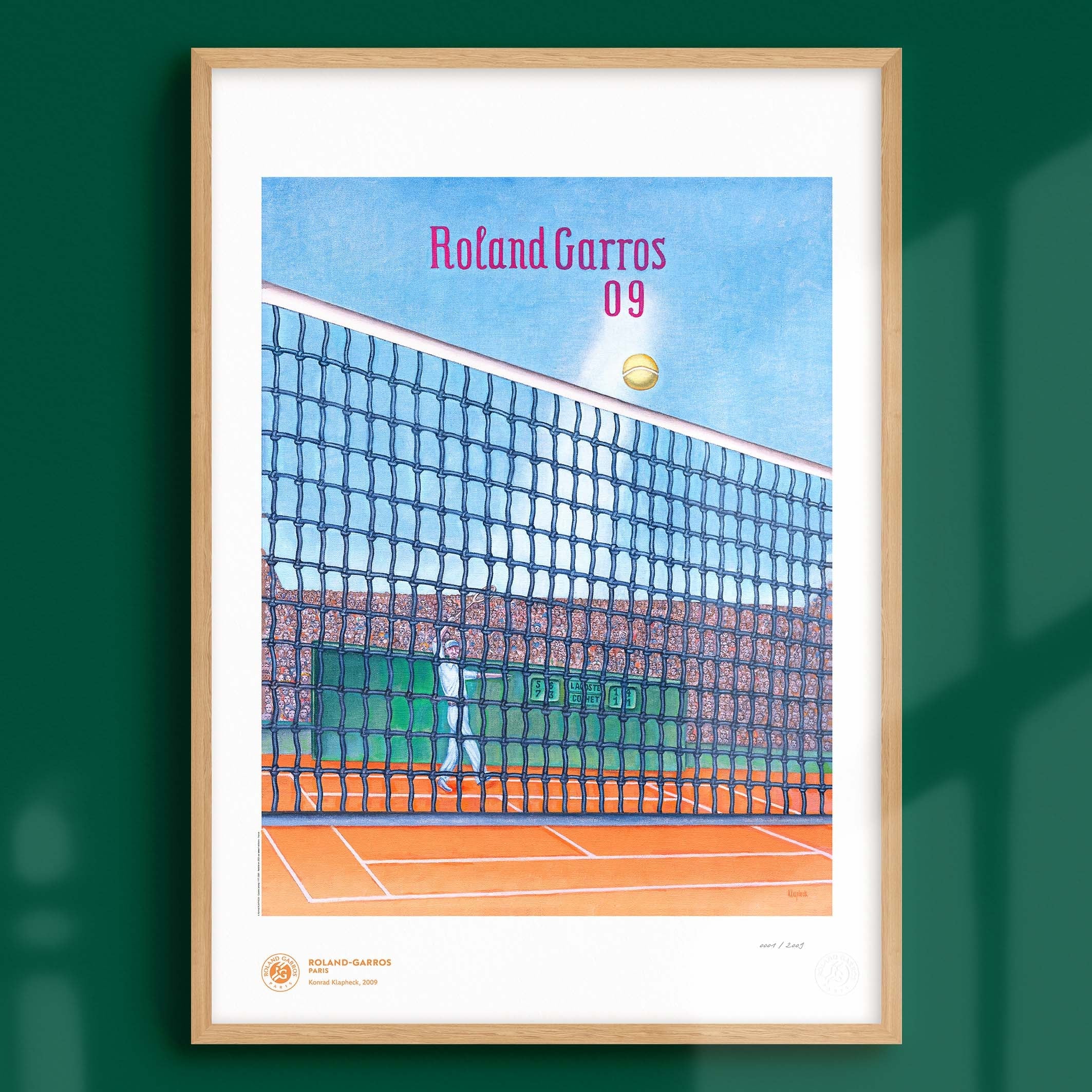 ÉDITION LIMITÉE PREMIUM - Affiche Roland-Garros 2009 par Konrad KLAPHECK
