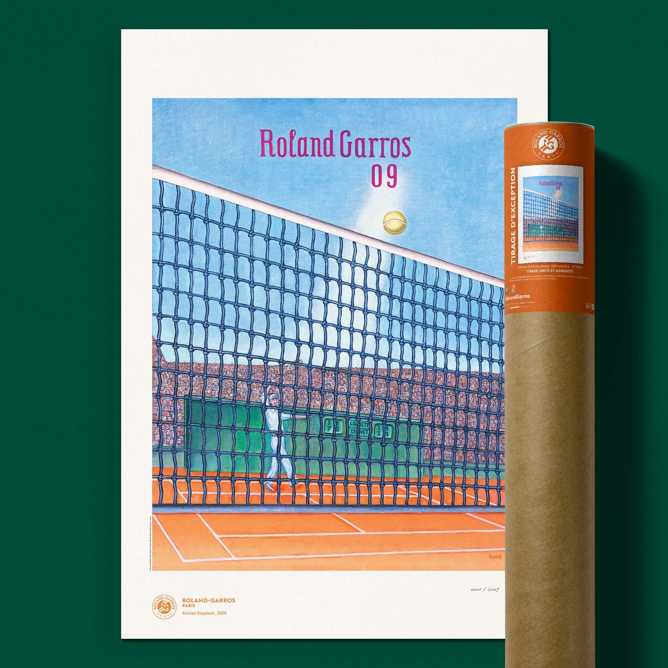 ÉDITION LIMITÉE PREMIUM - Affiche Roland-Garros 2009 par Konrad KLAPHECK