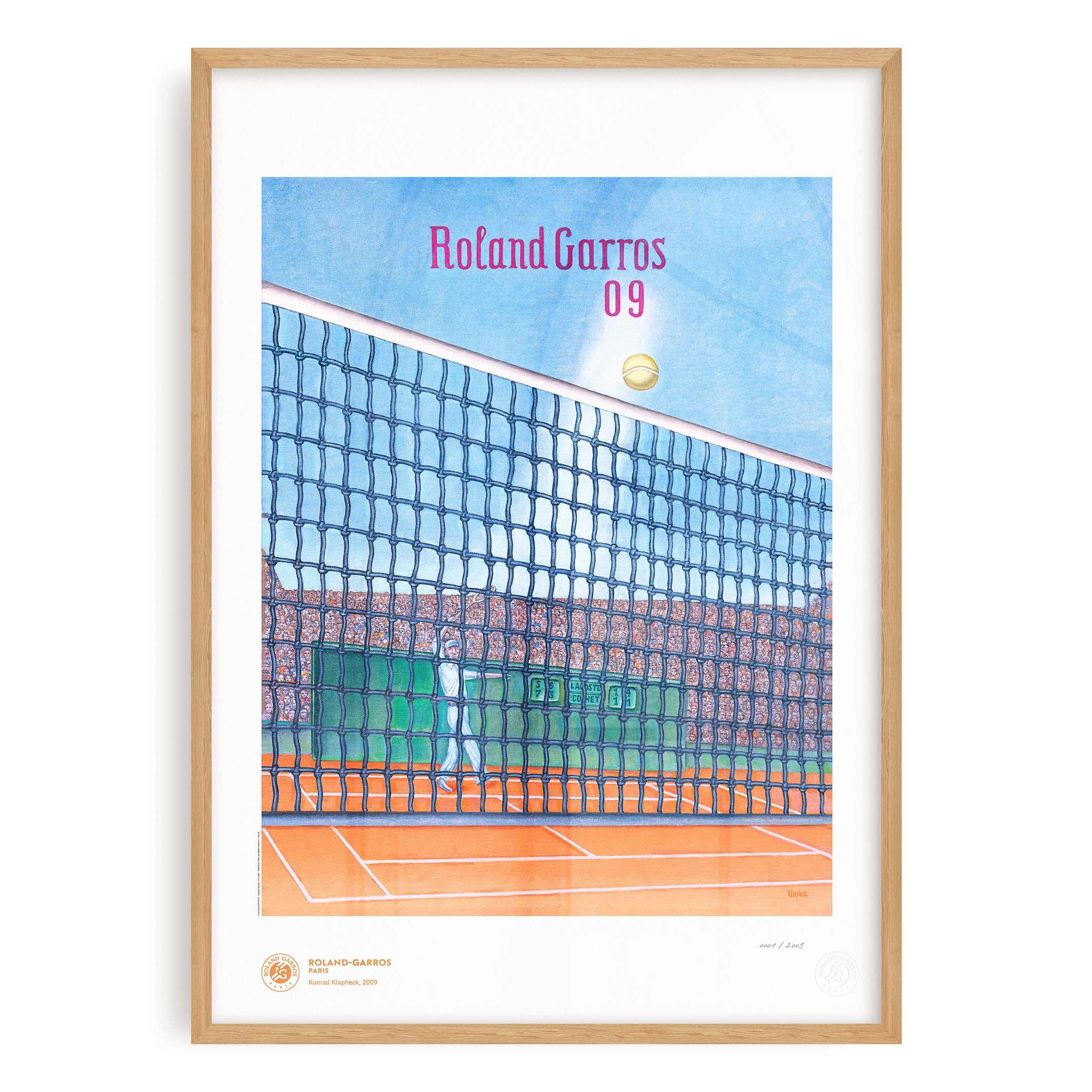 ÉDITION LIMITÉE PREMIUM - Affiche Roland-Garros 2009 par Konrad KLAPHECK