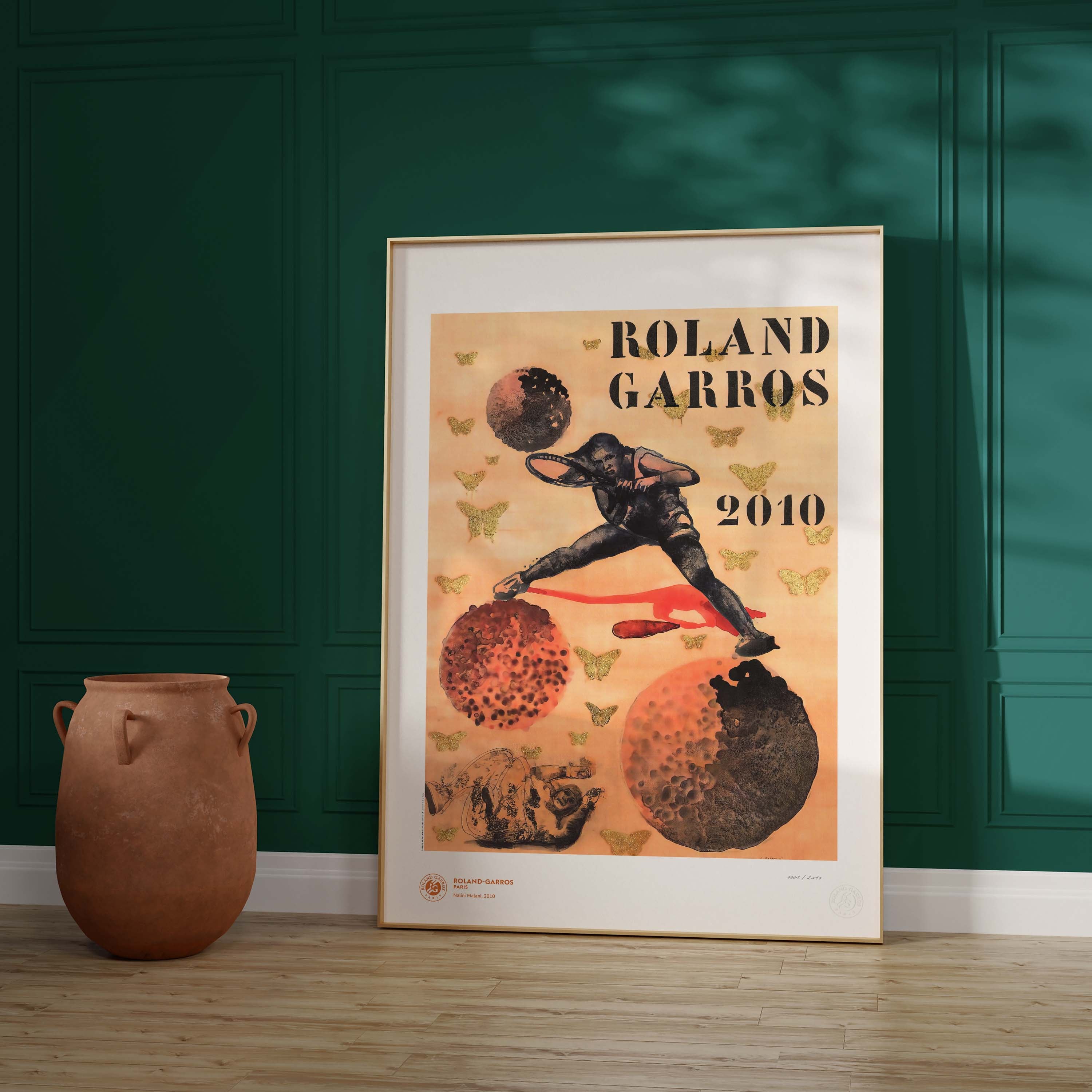 ÉDITION LIMITÉE PREMIUM - Affiche Roland-Garros 2010 par Nalini MALANI