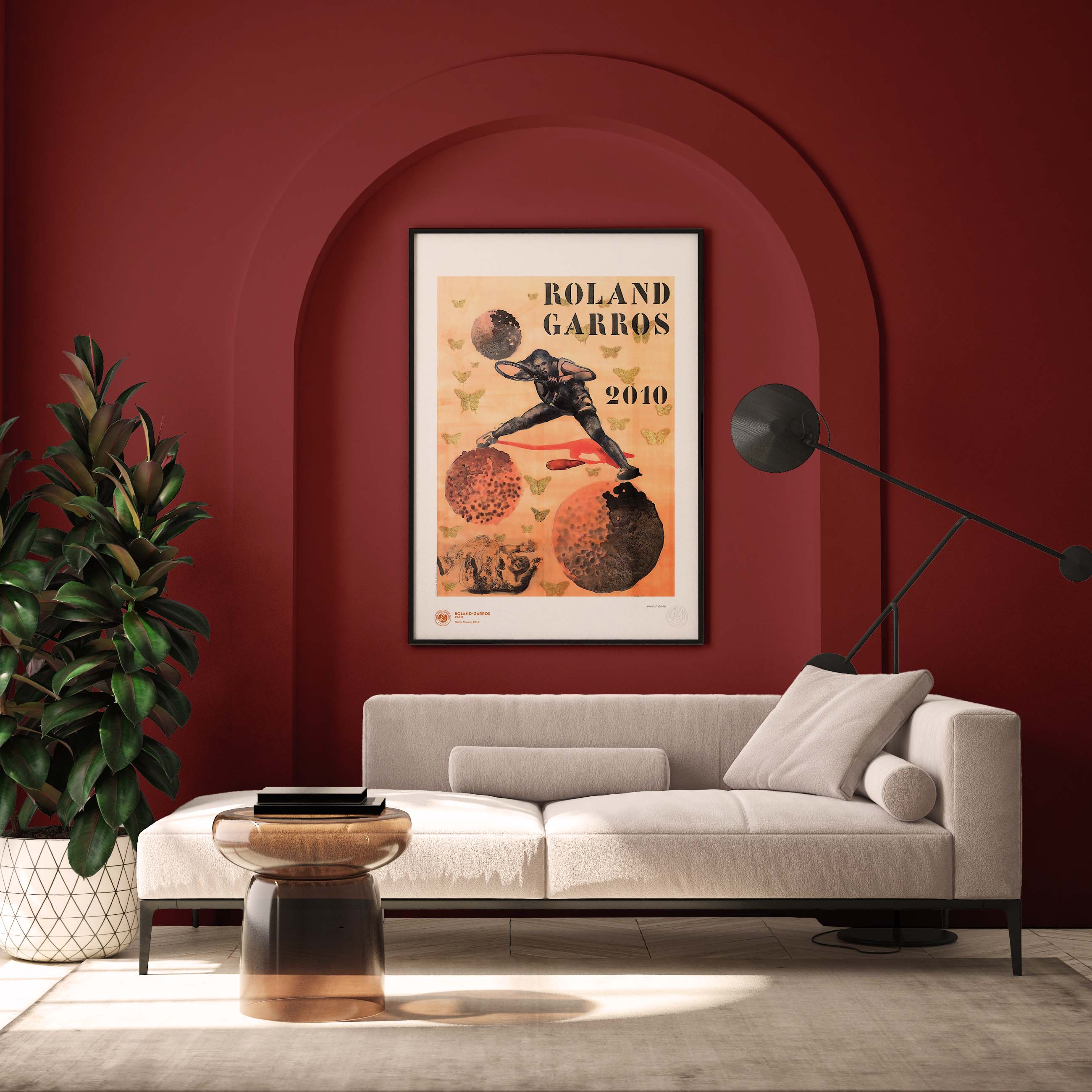 ÉDITION LIMITÉE PREMIUM - Affiche Roland-Garros 2010 par Nalini MALANI