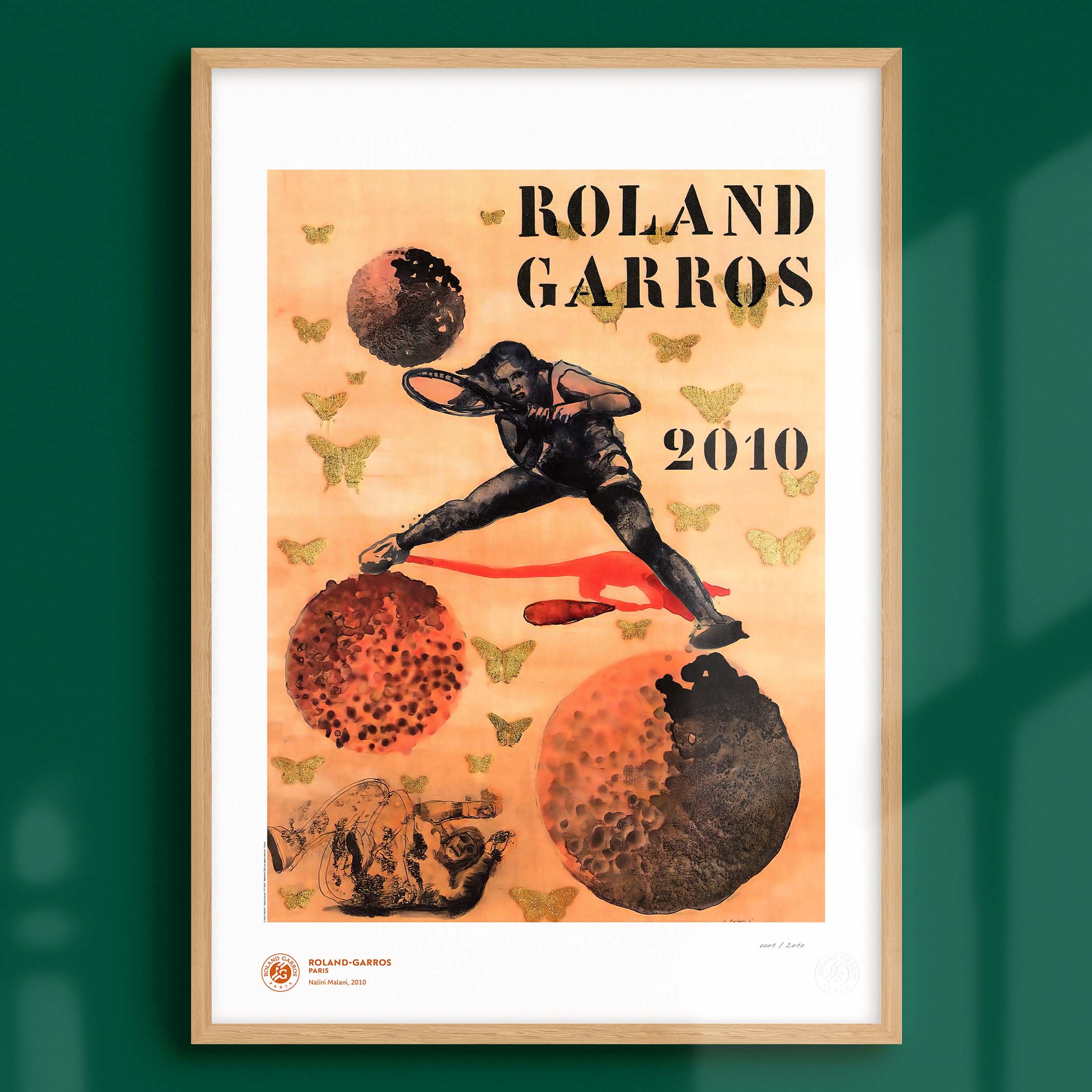 ÉDITION LIMITÉE PREMIUM - Affiche Roland-Garros 2010 par Nalini MALANI
