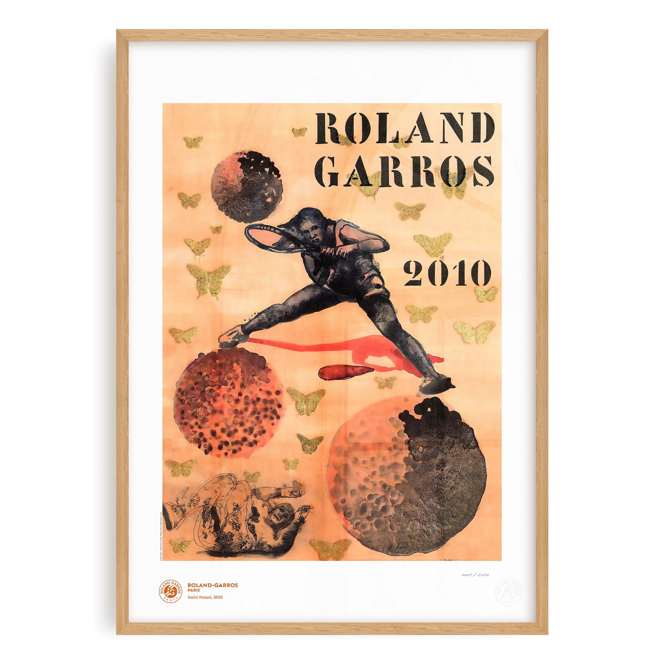 ÉDITION LIMITÉE PREMIUM - Affiche Roland-Garros 2010 par Nalini MALANI
