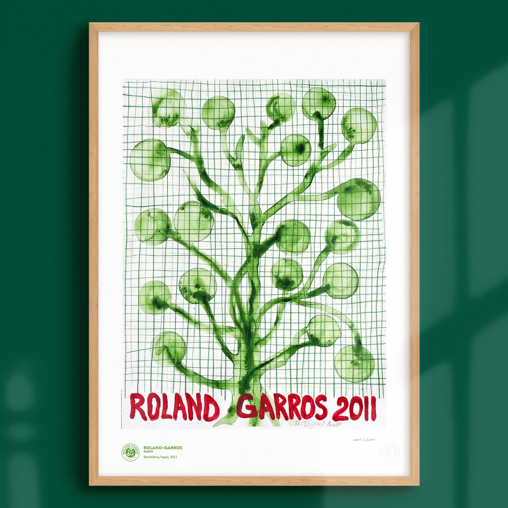 ÉDITION LIMITÉE PREMIUM - Affiche Roland-Garros 2011 par Barthélémy TOGUO