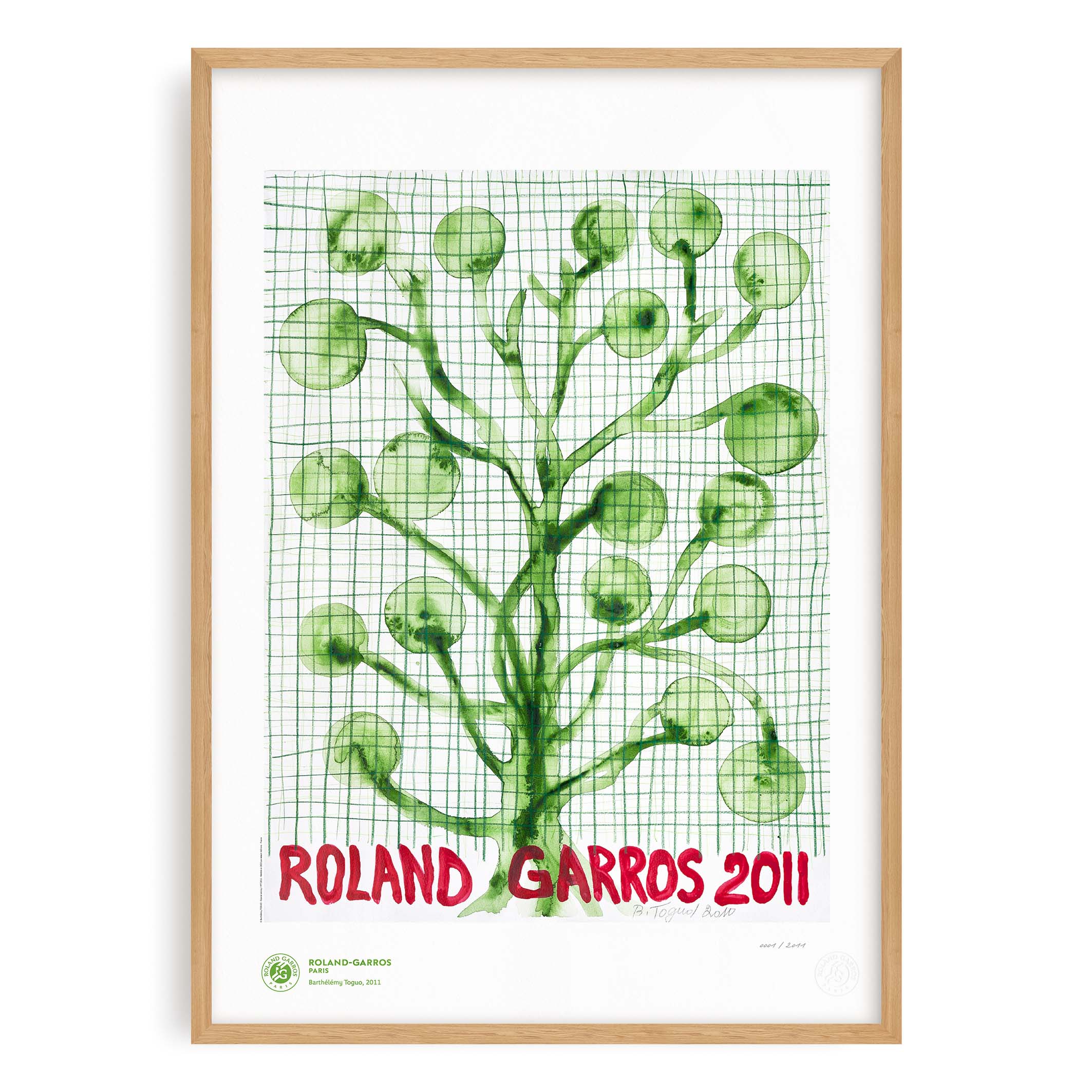 ÉDITION LIMITÉE PREMIUM - Affiche Roland-Garros 2011 par Barthélémy TOGUO
