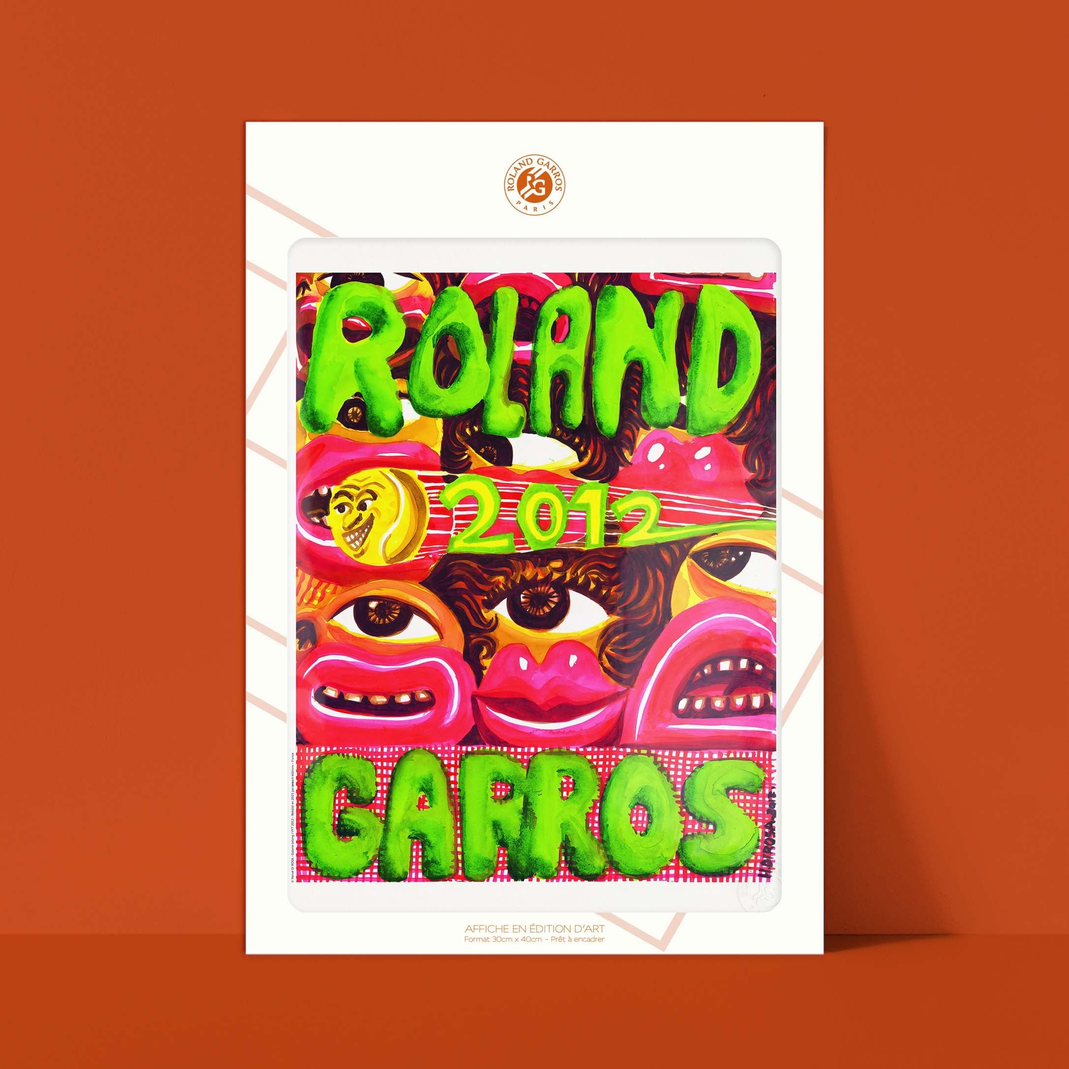 Affiche Roland-Garros 2012 par Hervé DI ROSA