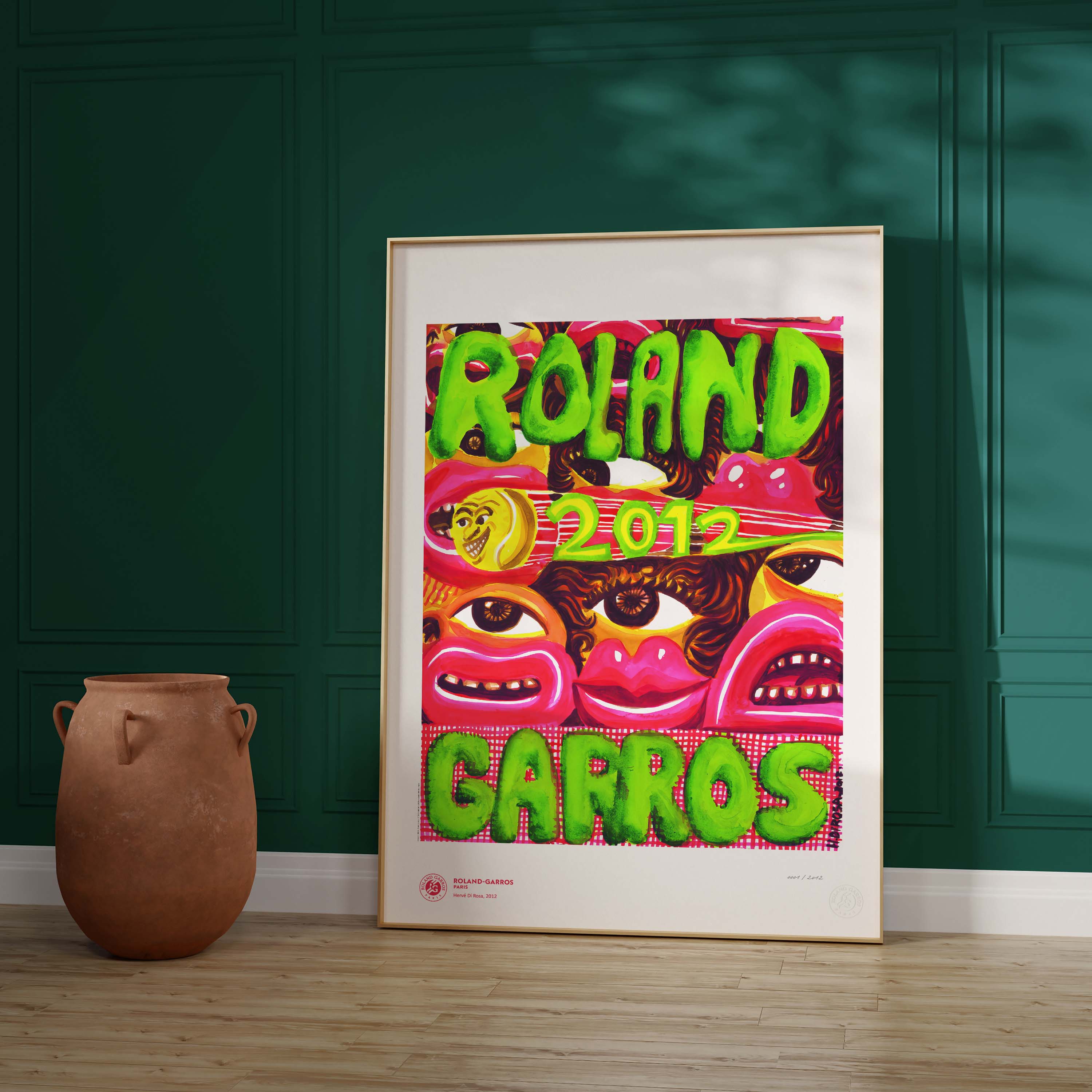 ÉDITION LIMITÉE PREMIUM - Affiche Roland-Garros 2012 par Hervé DI ROSA
