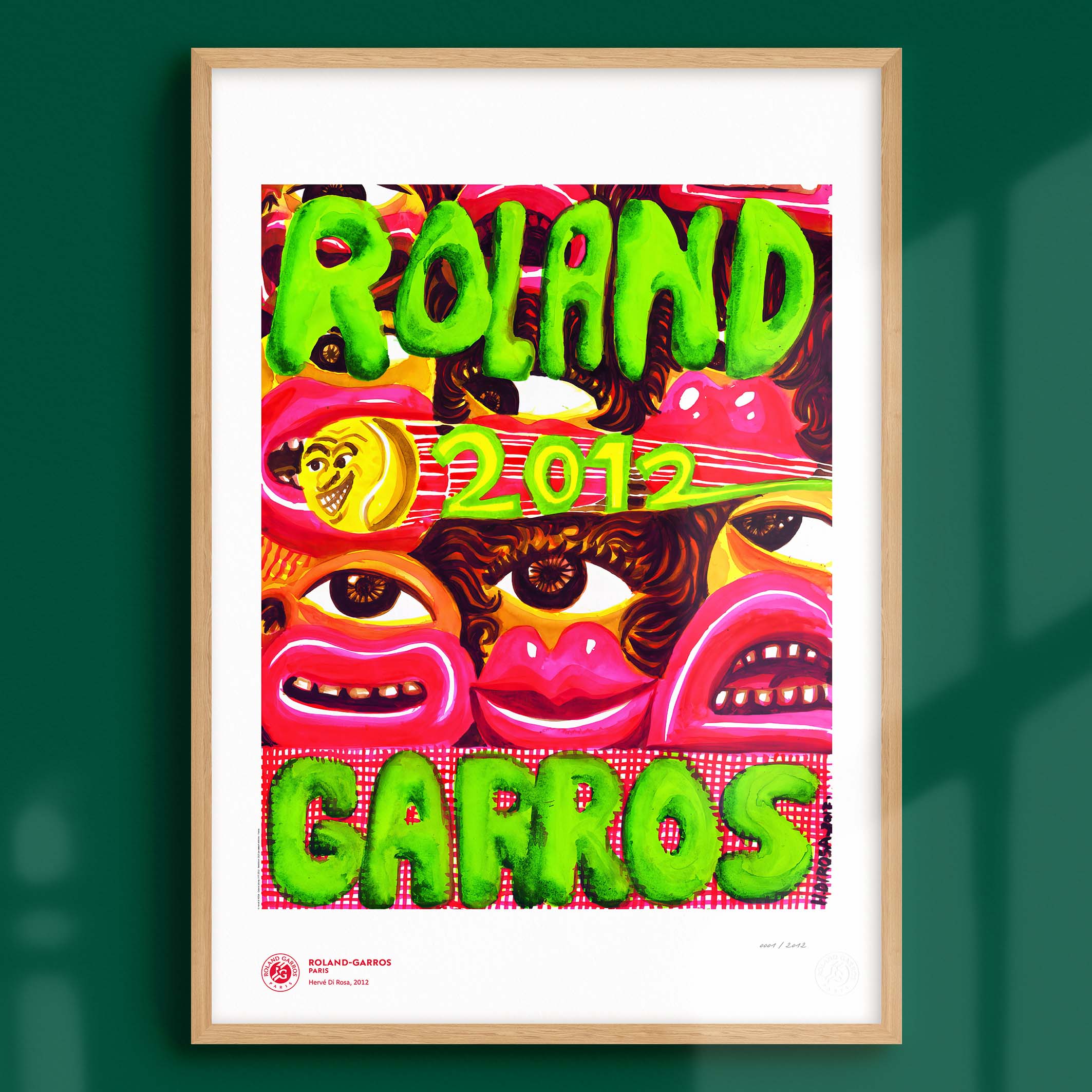 ÉDITION LIMITÉE PREMIUM - Affiche Roland-Garros 2012 par Hervé DI ROSA