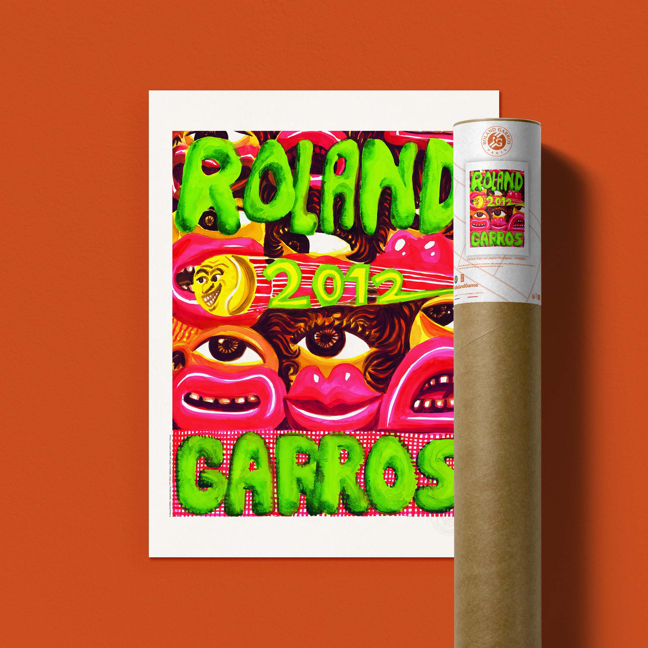 Affiche Roland-Garros 2012 par Hervé DI ROSA