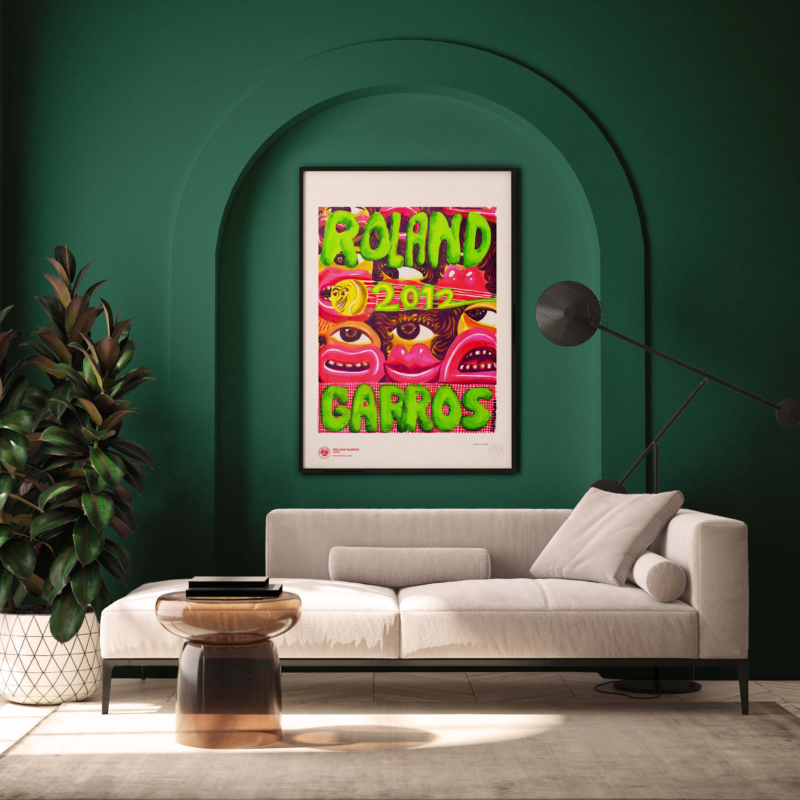 ÉDITION LIMITÉE PREMIUM - Affiche Roland-Garros 2012 par Hervé DI ROSA