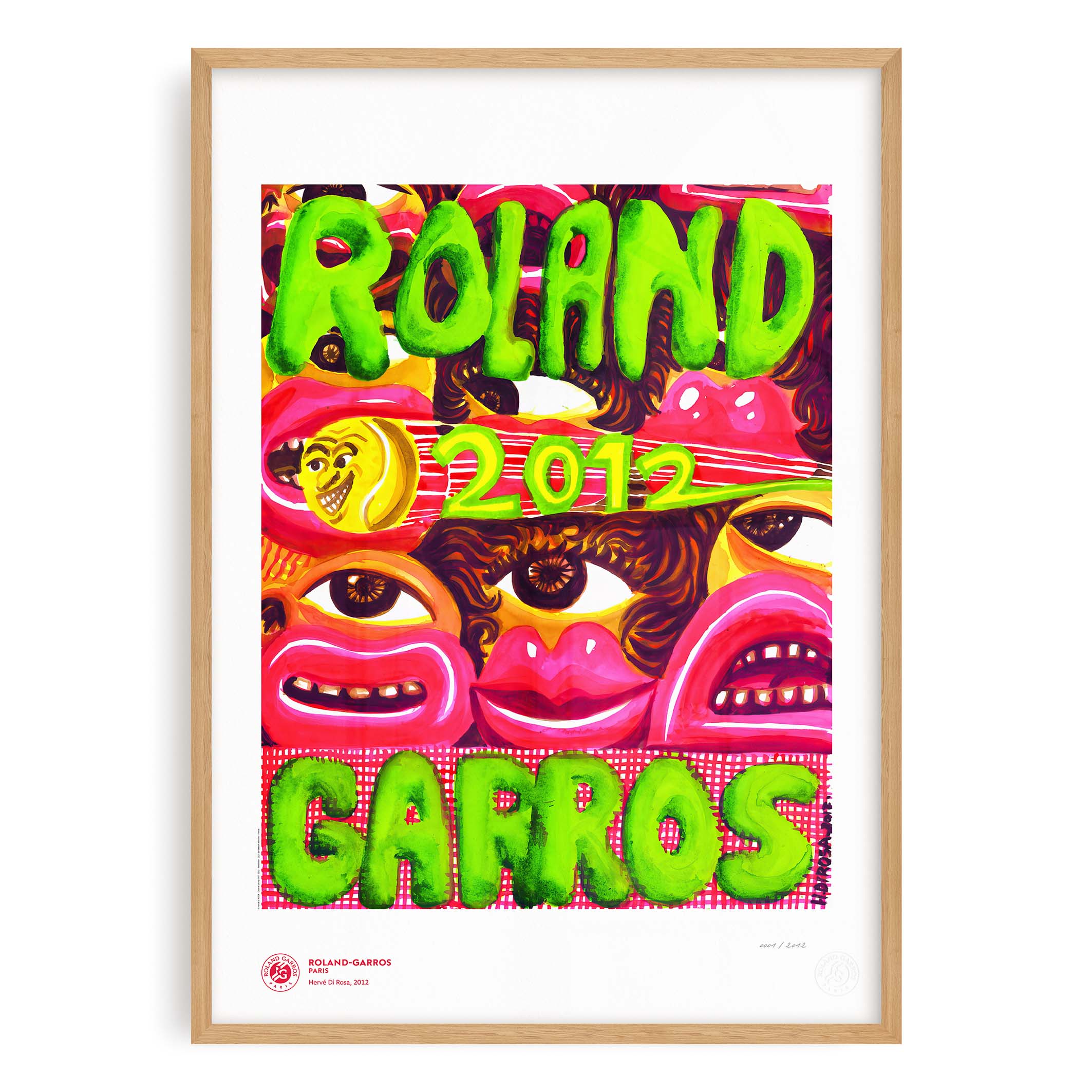 ÉDITION LIMITÉE PREMIUM - Affiche Roland-Garros 2012 par Hervé DI ROSA