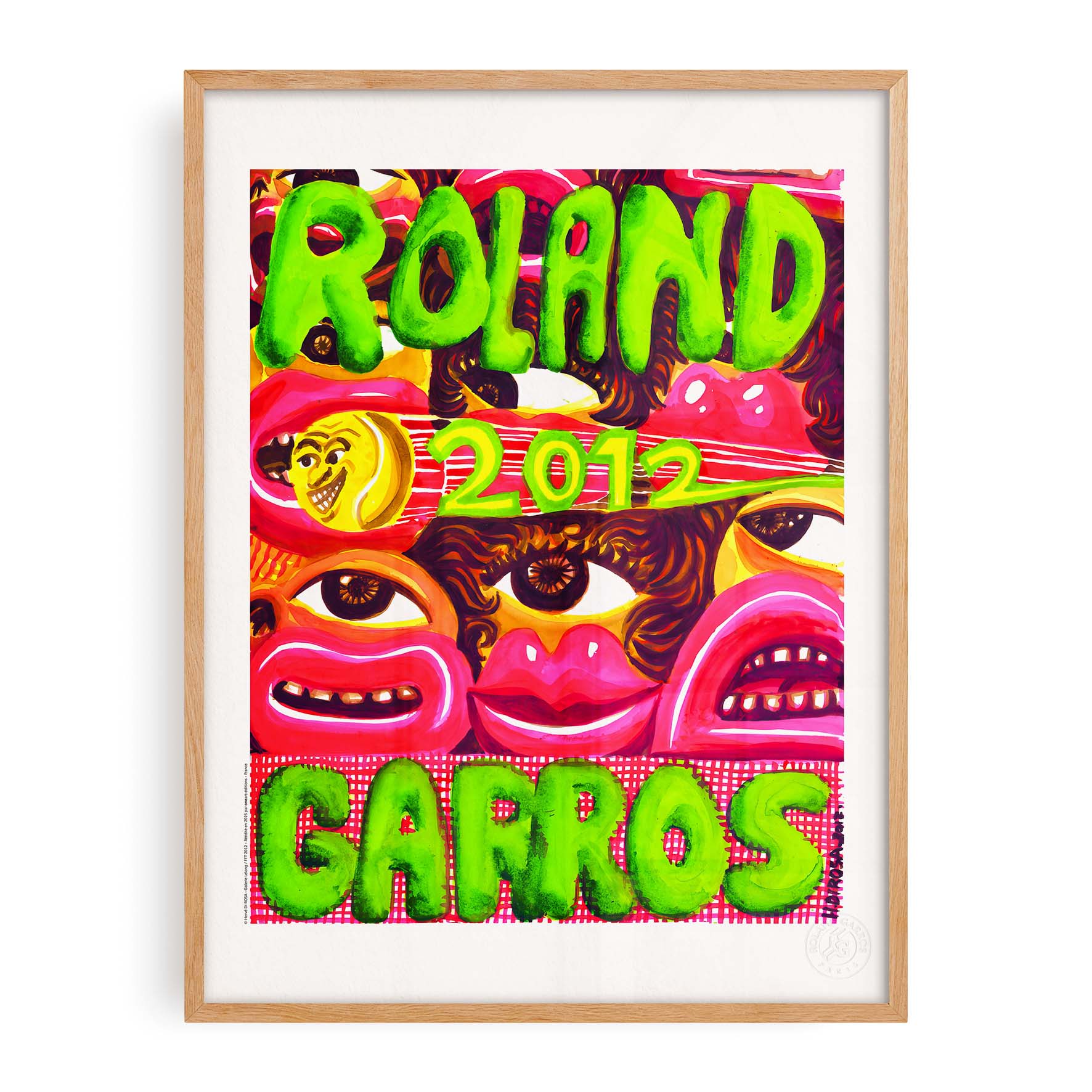 Affiche "Les Imparfaits" Roland-Garros 2012 par Hervé DI ROSA