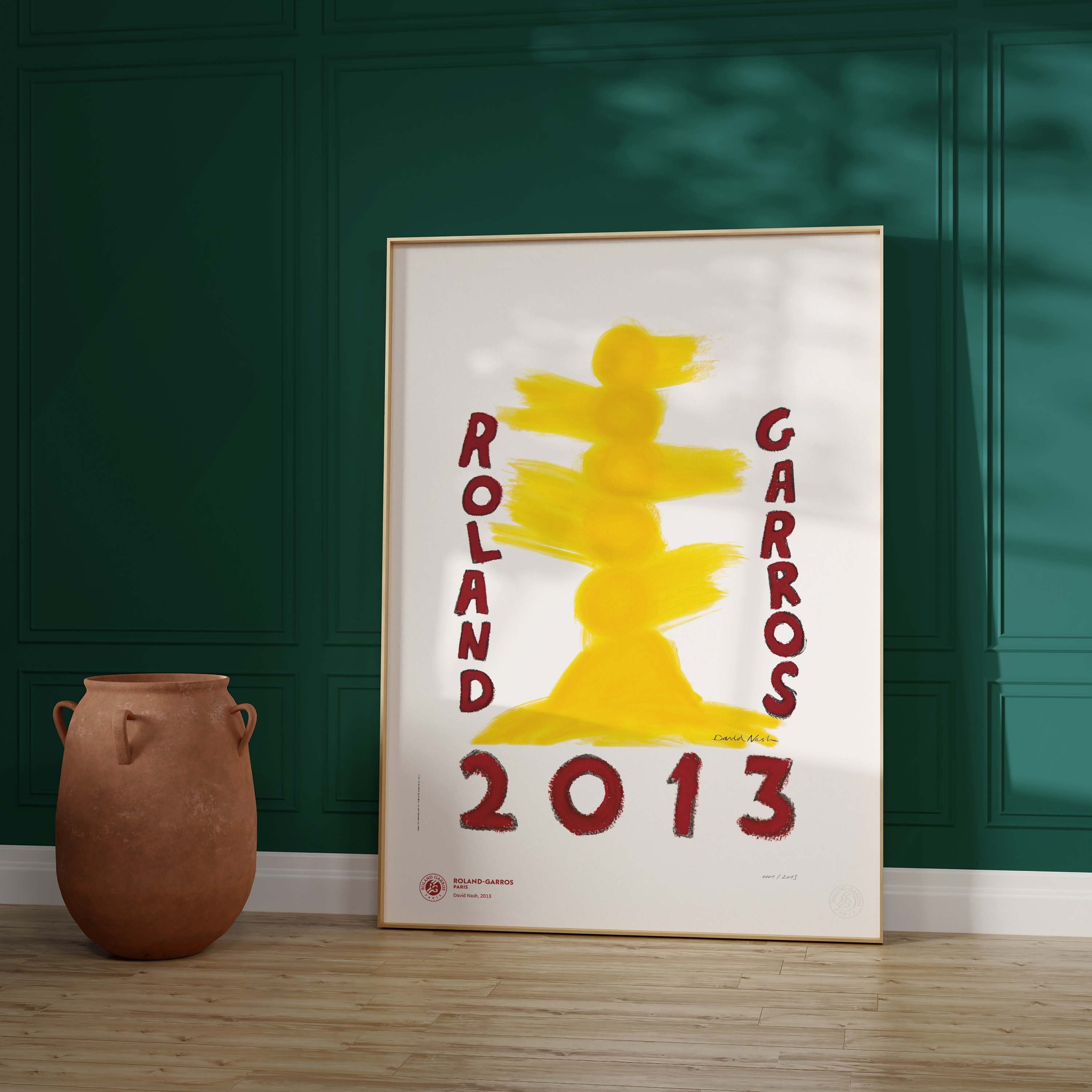 ÉDITION LIMITÉE PREMIUM - Affiche Roland-Garros 2013 par David NASH