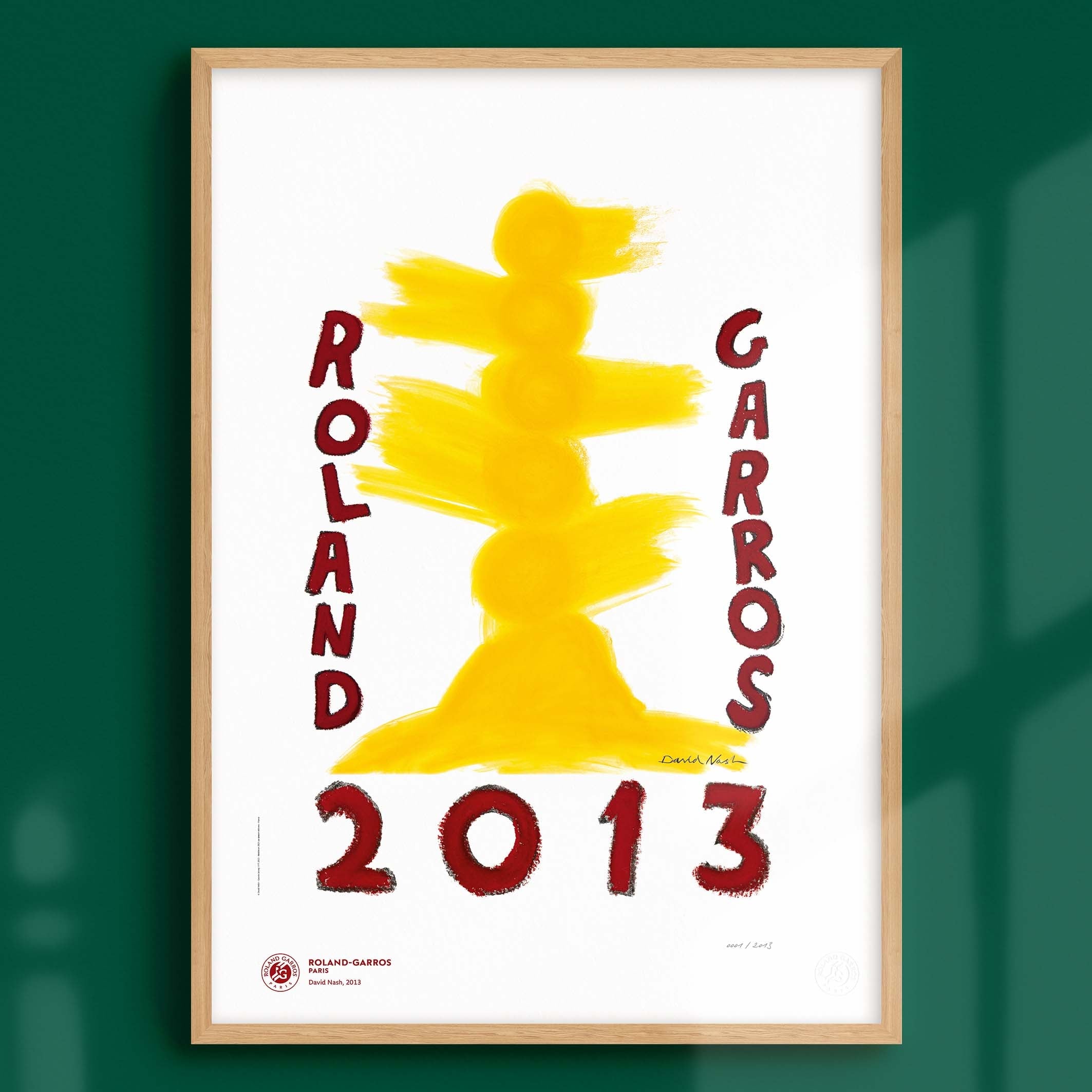 ÉDITION LIMITÉE PREMIUM - Affiche Roland-Garros 2013 par David NASH