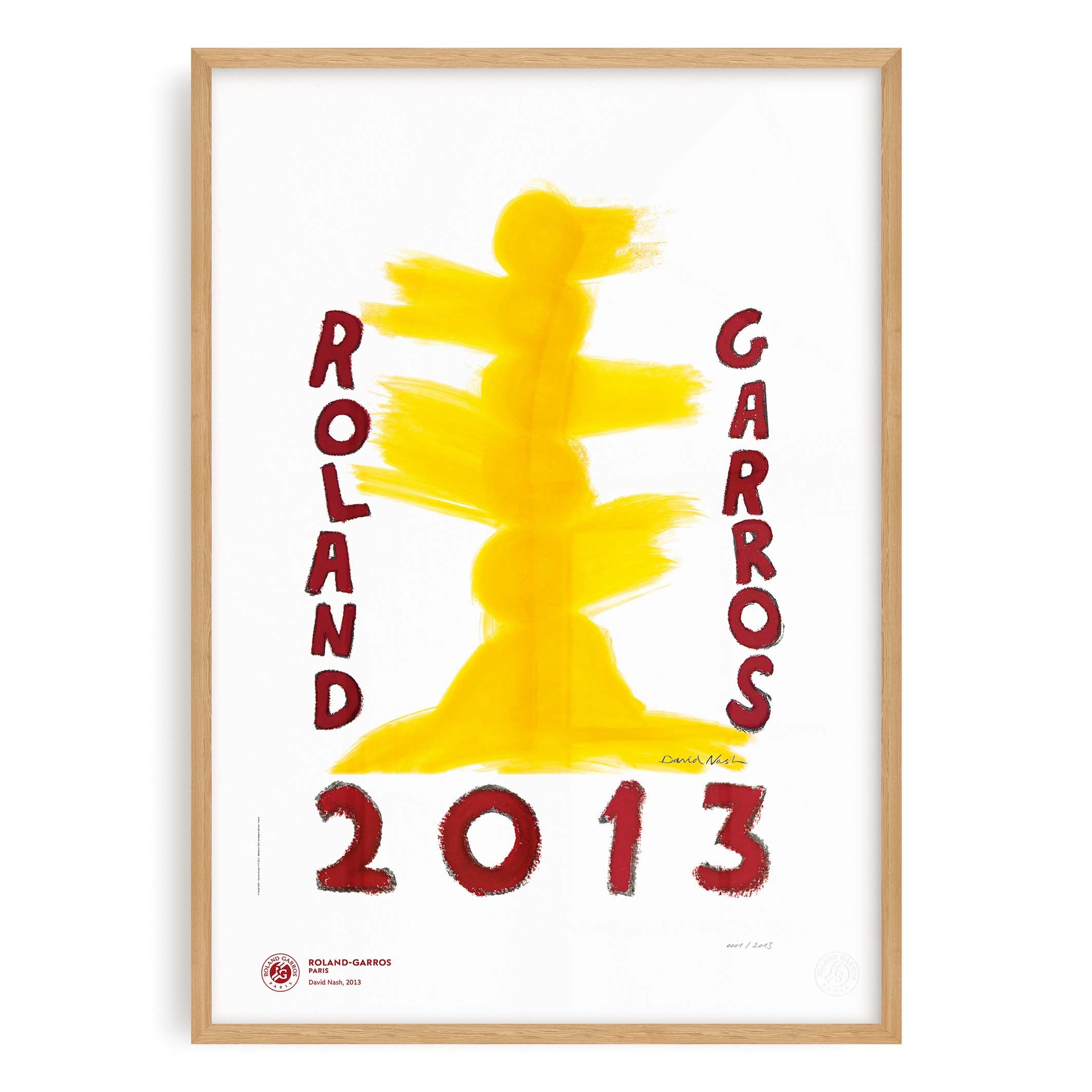 ÉDITION LIMITÉE PREMIUM - Affiche Roland-Garros 2013 par David NASH