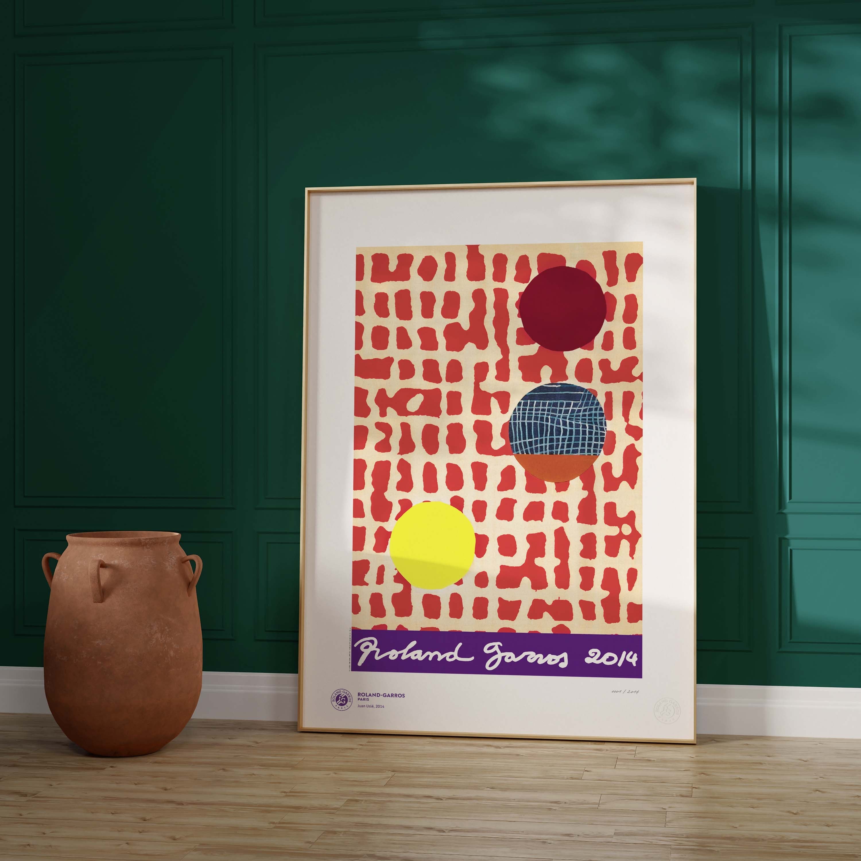 ÉDITION LIMITÉE PREMIUM - Affiche Roland-Garros 2014 par Juan USLE