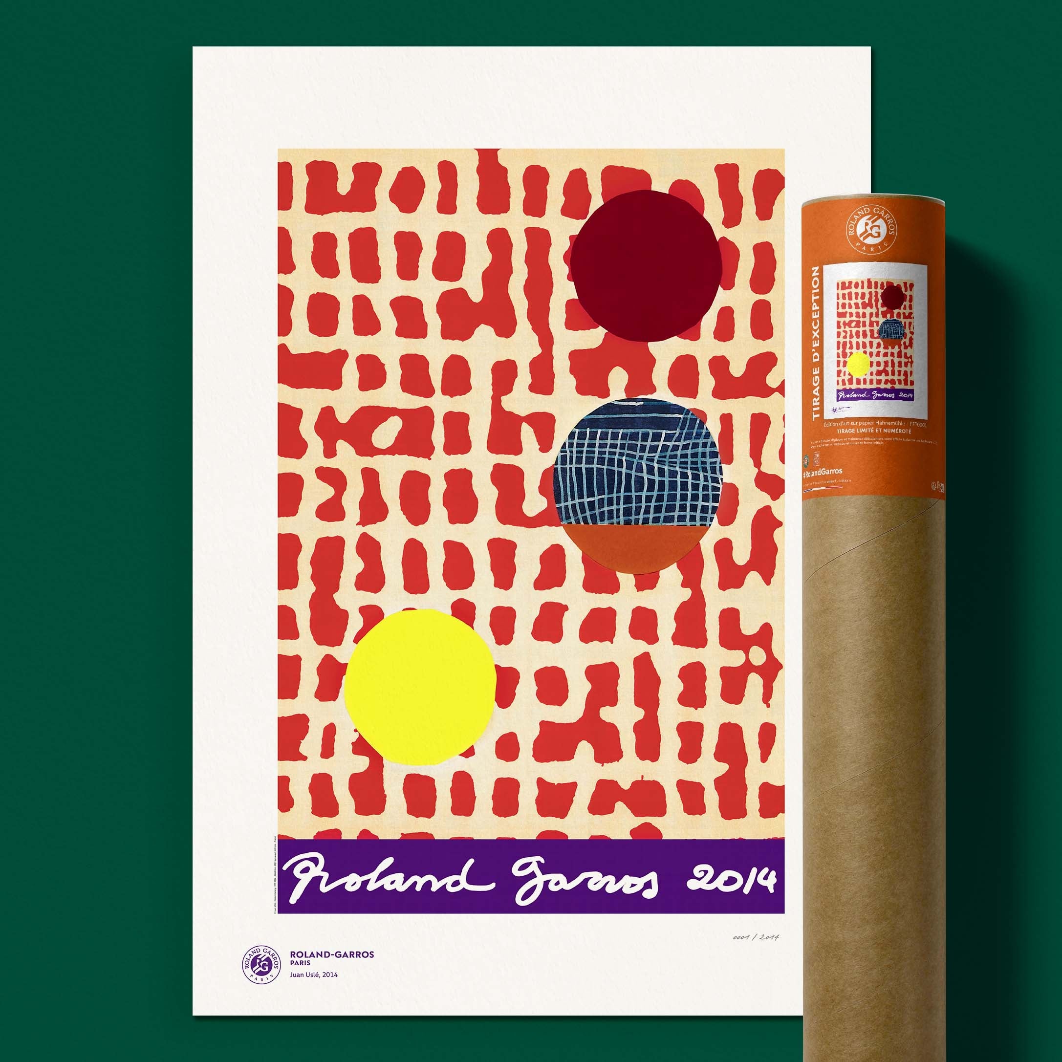 ÉDITION LIMITÉE PREMIUM - Affiche Roland-Garros 2014 par Juan USLE