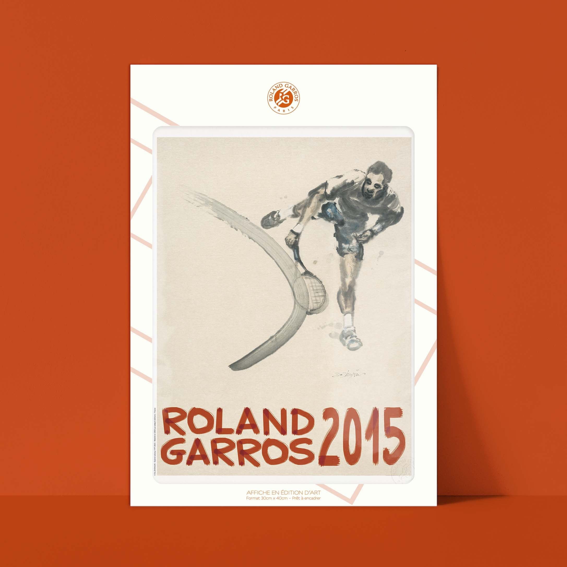 Affiche Roland-Garros 2015 par Du ZHENJUN