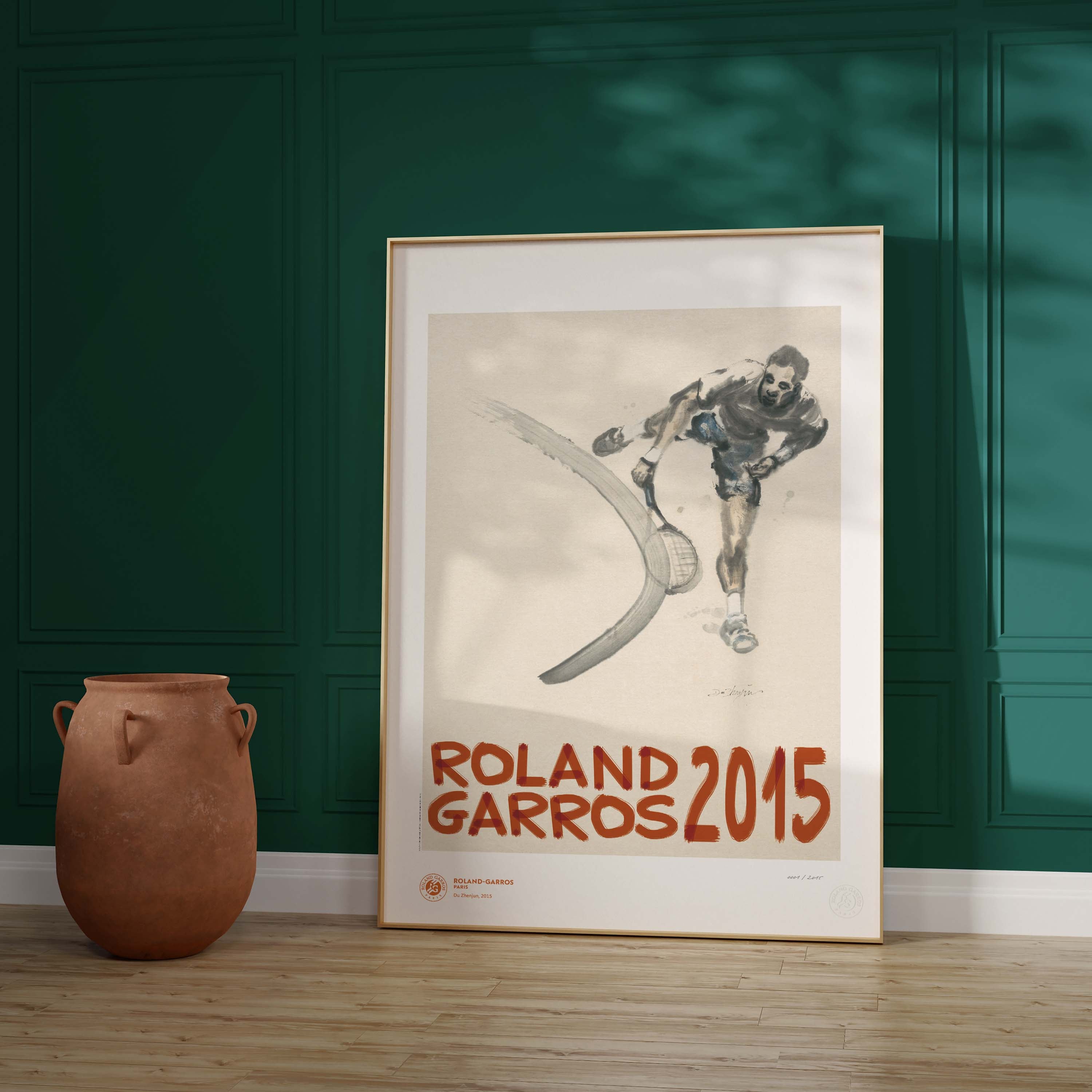ÉDITION LIMITÉE PREMIUM - Affiche Roland-Garros 2015 par Du ZHENJUN