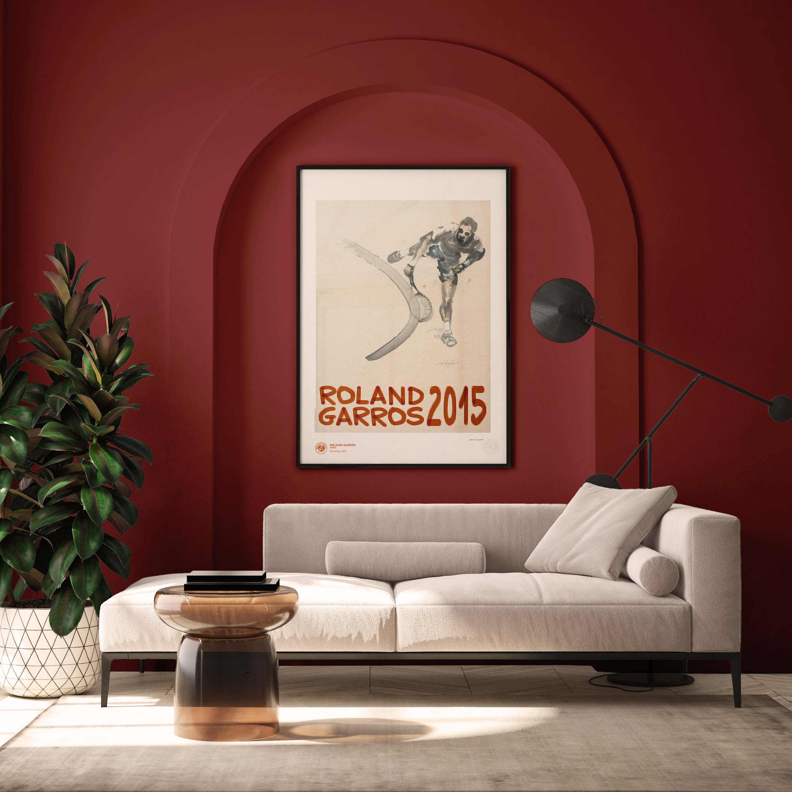 ÉDITION LIMITÉE PREMIUM - Affiche Roland-Garros 2015 par Du ZHENJUN