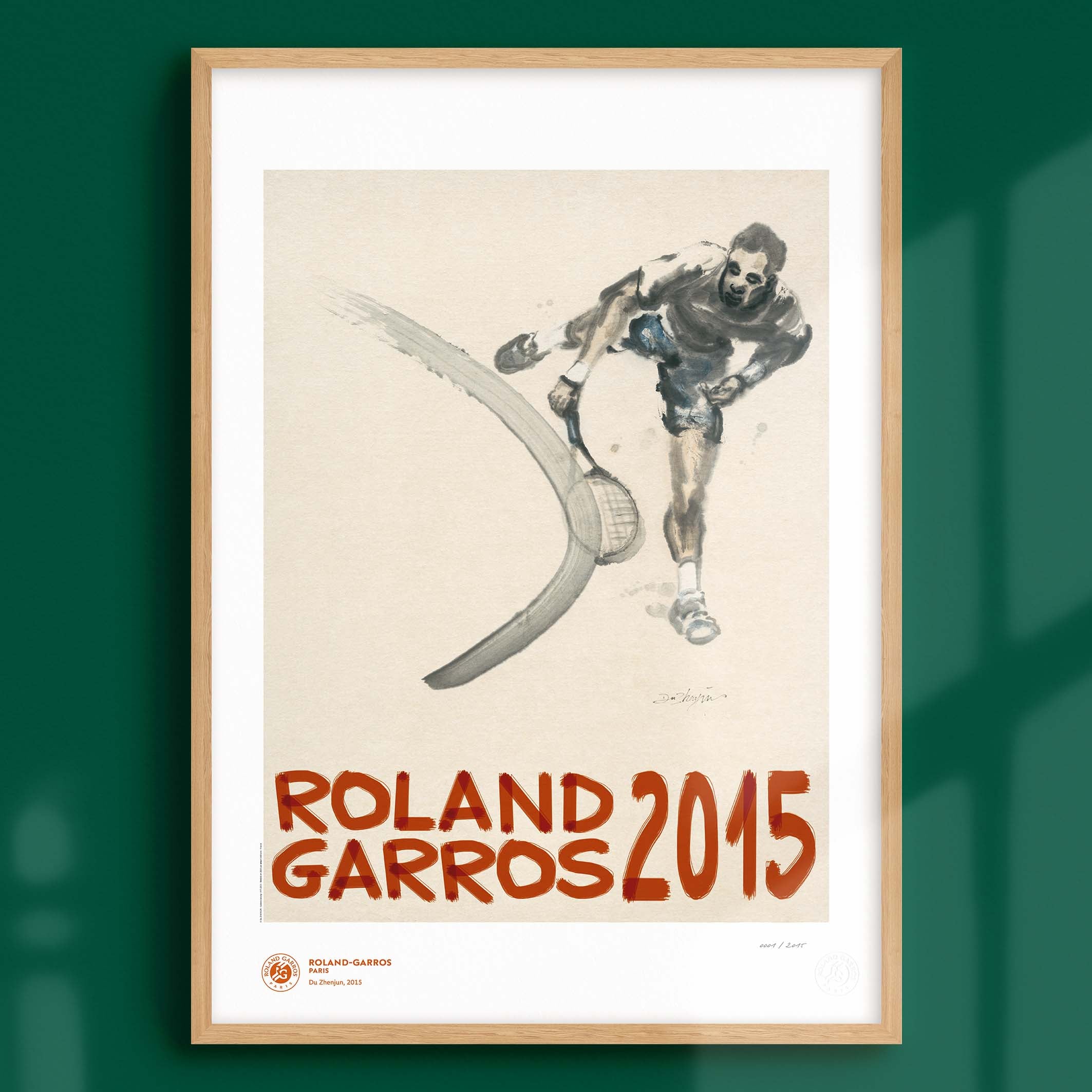 ÉDITION LIMITÉE PREMIUM - Affiche Roland-Garros 2015 par Du ZHENJUN