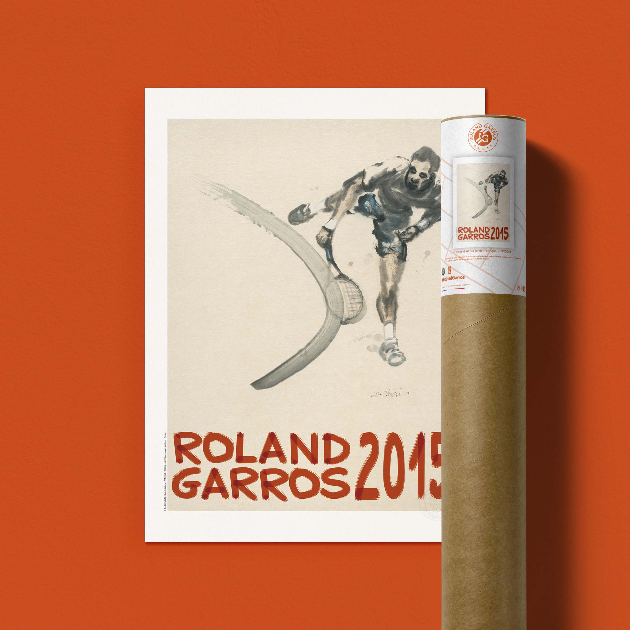 Affiche Roland-Garros 2015 par Du ZHENJUN