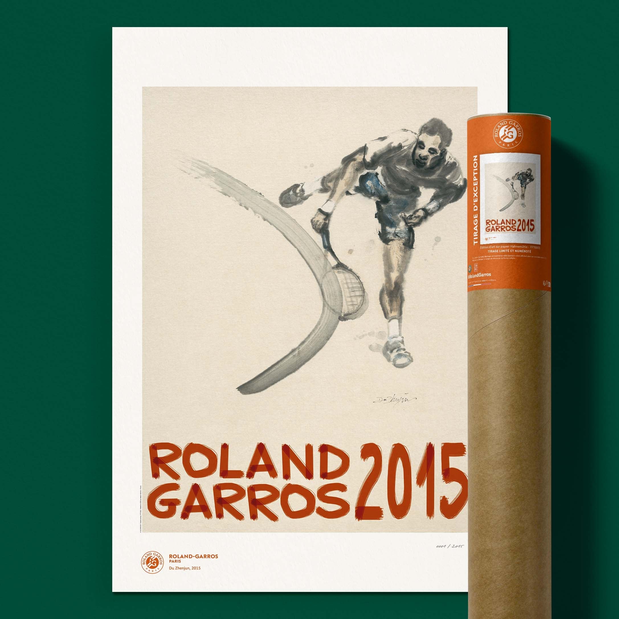ÉDITION LIMITÉE PREMIUM - Affiche Roland-Garros 2015 par Du ZHENJUN
